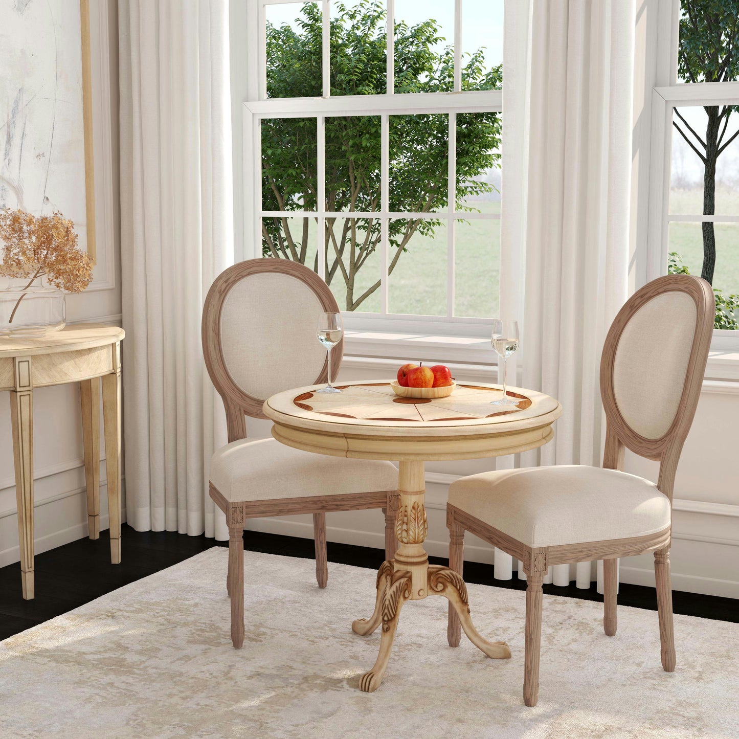 Butler Specialty Company, Carissa 30" Round Pedestal Foyer Table, Beige