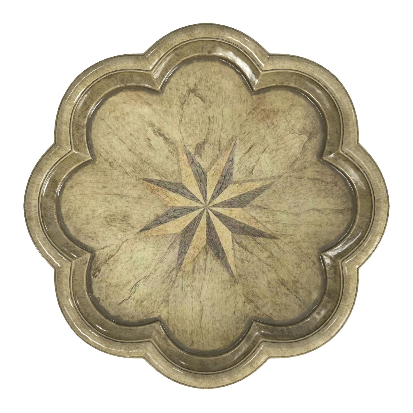 Butler Specialty Company, Whitman Scalloped Edge Accent Table, Beige