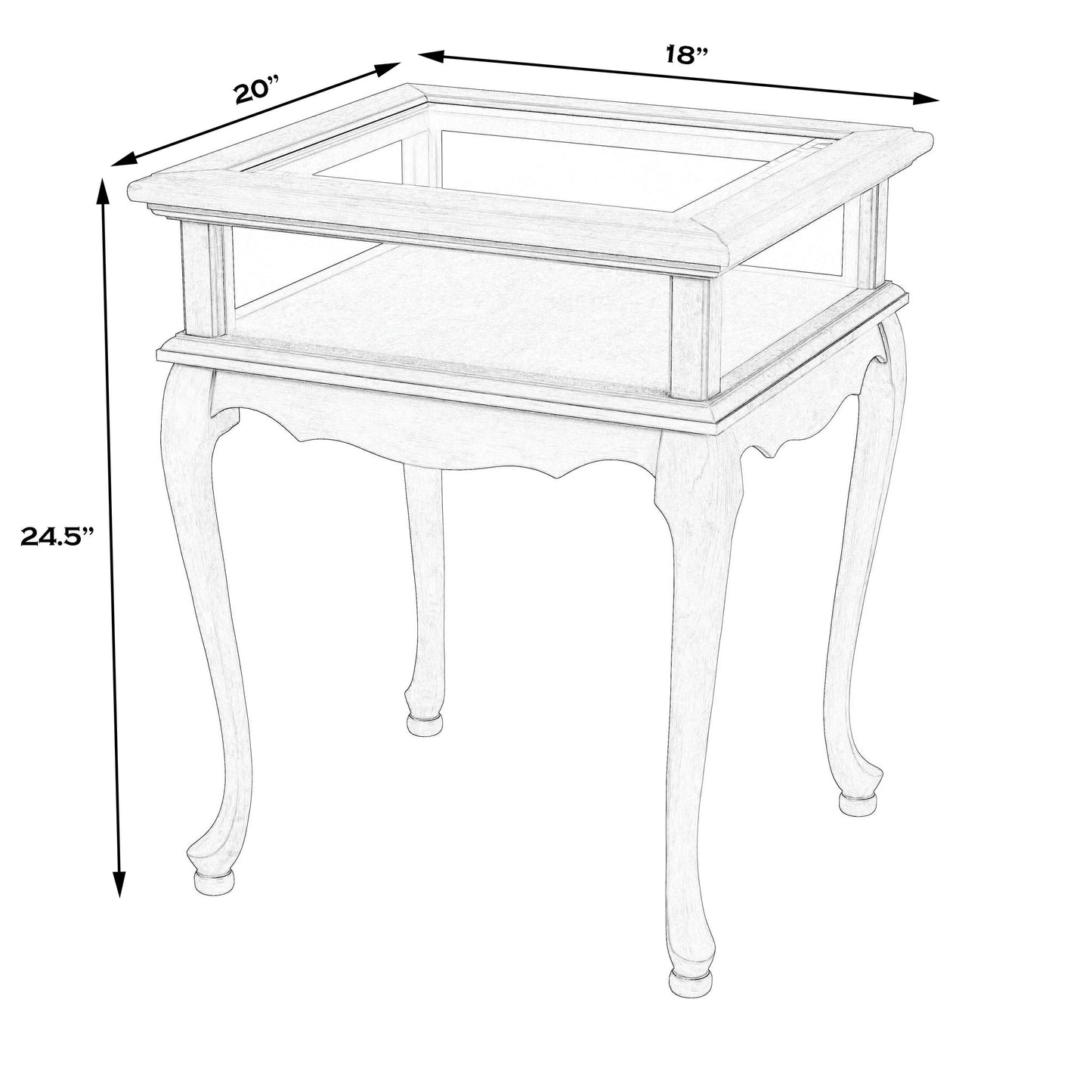 Butler Specialty Company, Burton Curio Table, Beige