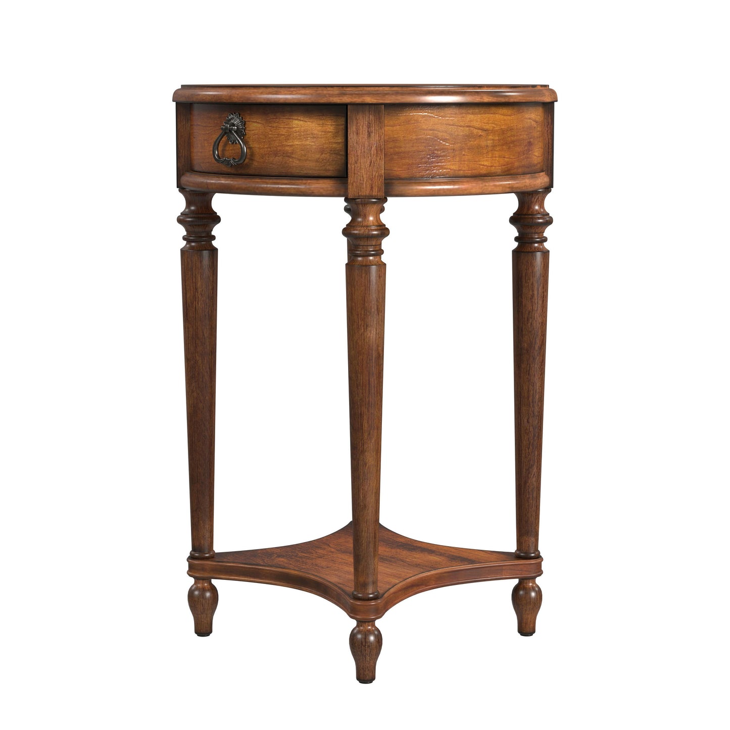 Butler Specialty Company, Jules 1-Drawer Round End Table, Antique Cherry, Brown