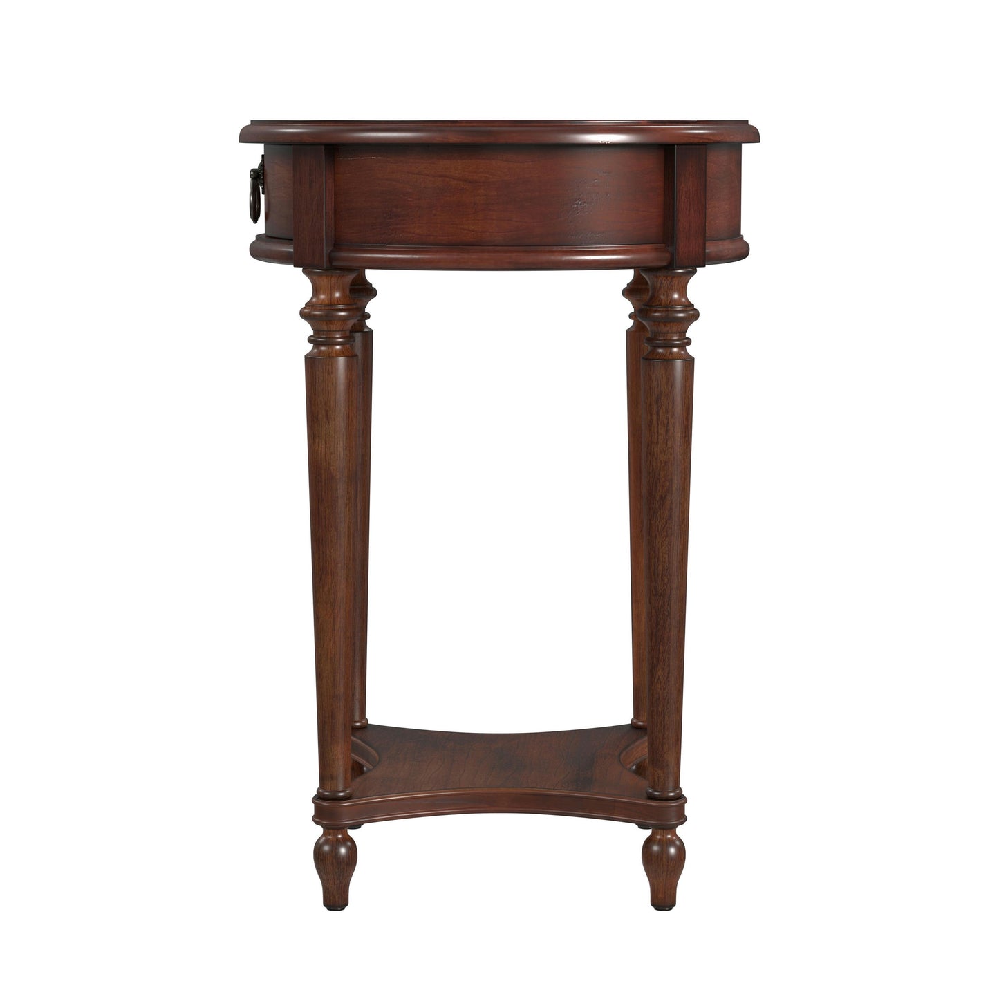 Butler Specialty Company, Jules 1-Drawer Round End Table, Cherry Brown