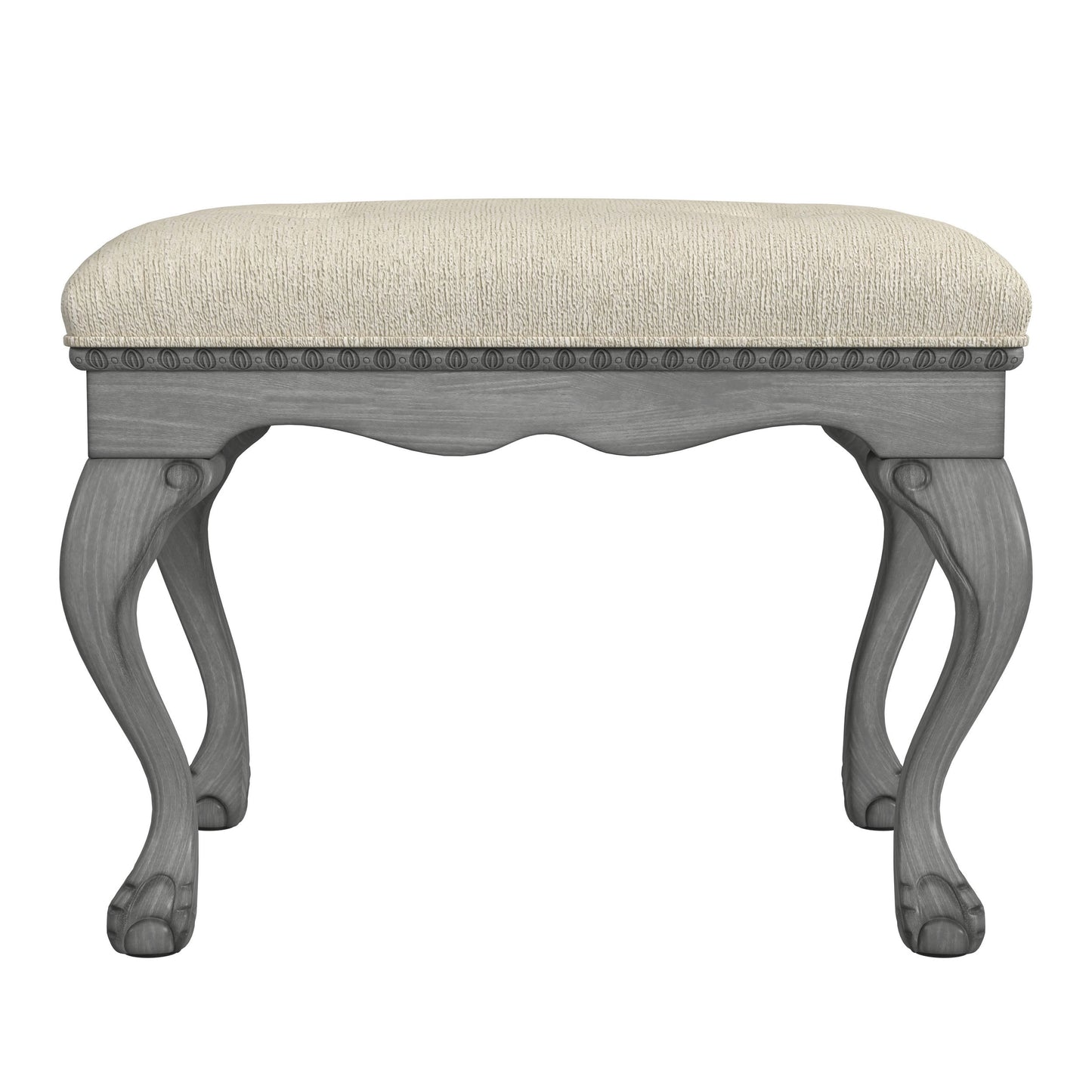 Butler Specialty Company, Ashford Upholstered 25.5"W Vanity Stool, Gray