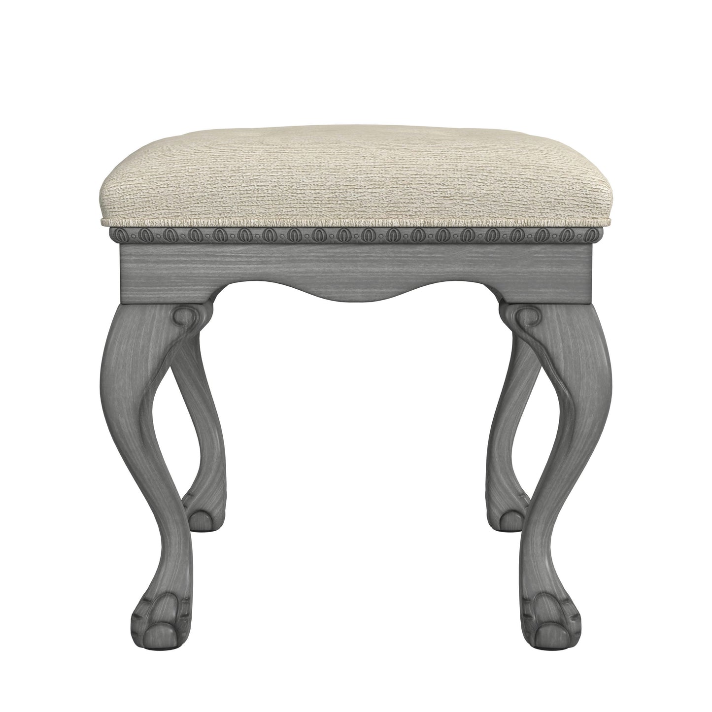 Butler Specialty Company, Ashford Upholstered 25.5"W Vanity Stool, Gray