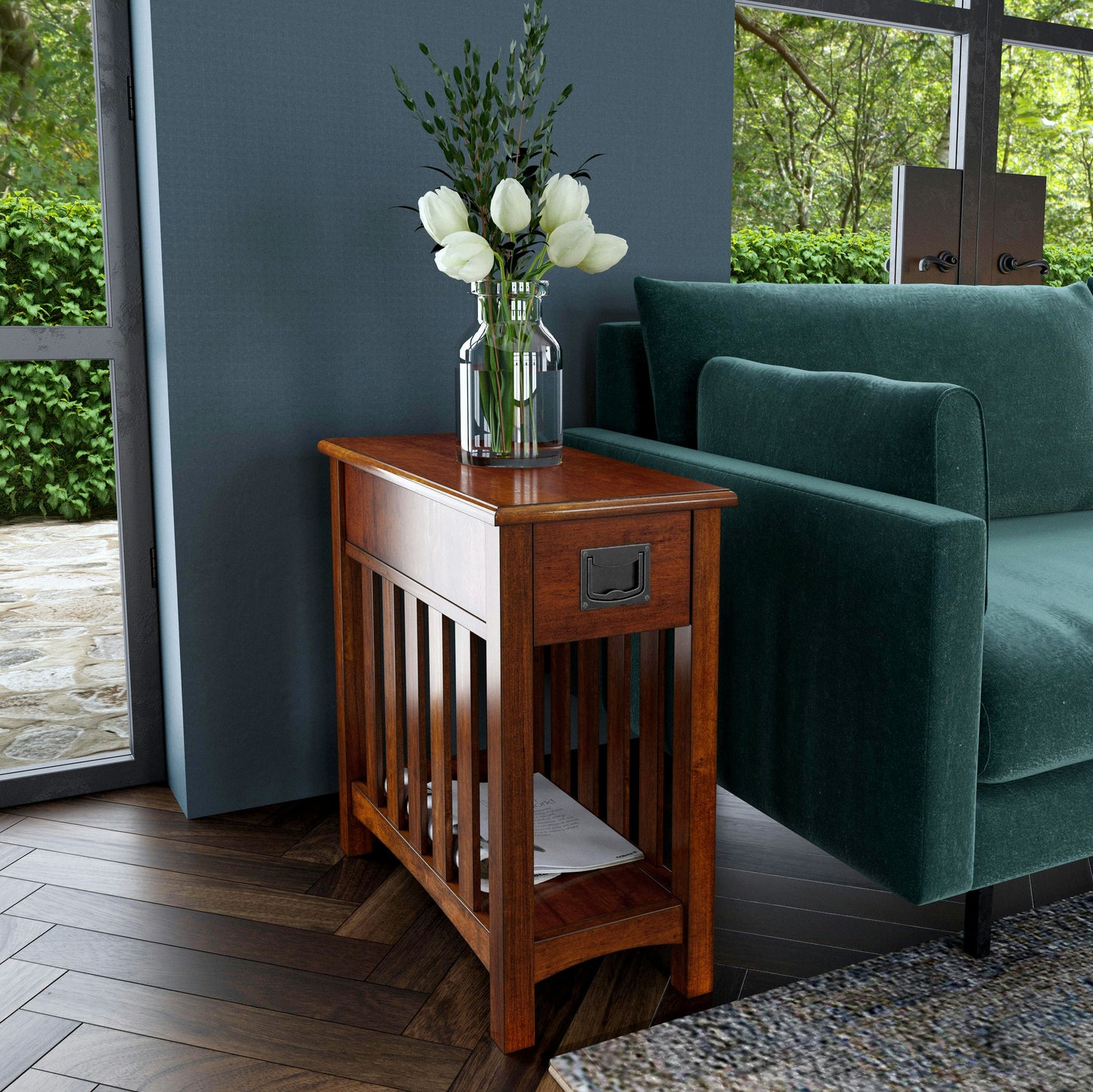 Butler Specialty Company, Larina One- Drawer Shaker Side Table, Light Brown