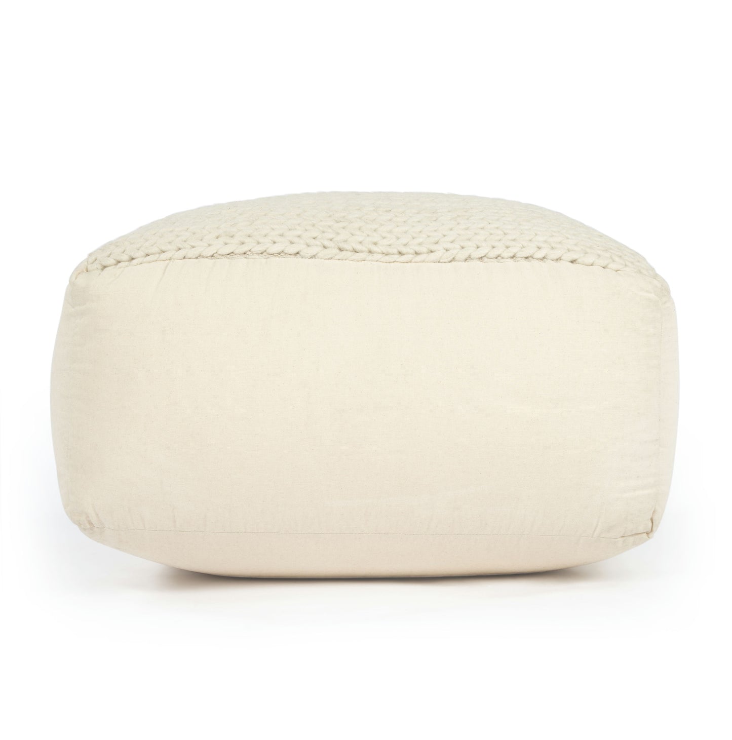Butler Specialty Company, Fernandos Woven Pouffe Pillow, Cream, Ivory