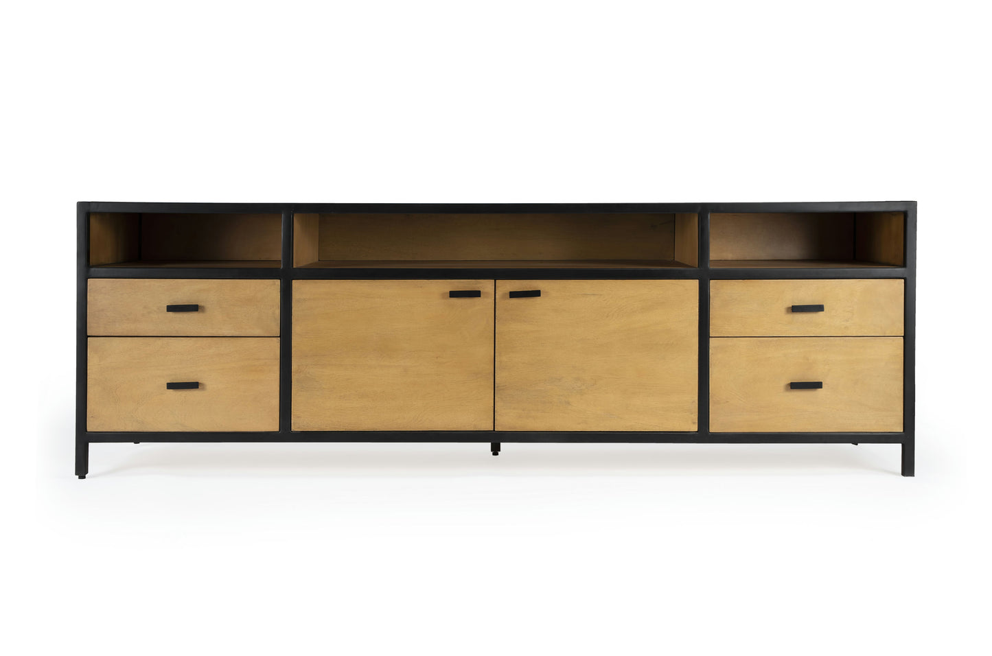 Butler Specialty Company, Hans Wood and Iron 78" TV Stand with Storage, Natural