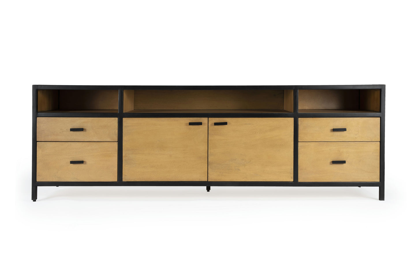 Butler Specialty Company, Hans Wood and Iron 78" TV Stand with Storage, Natural