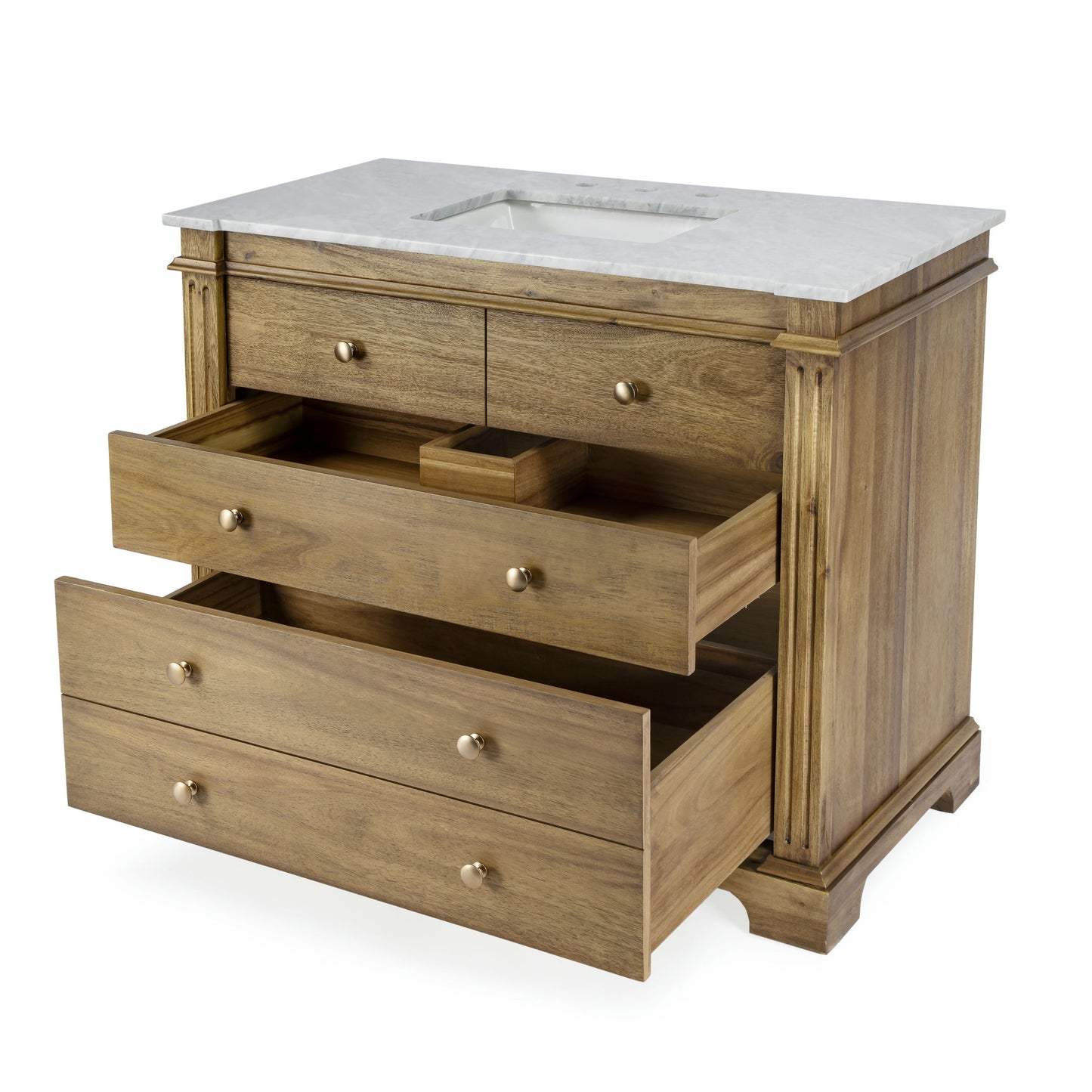 Butler Specialty Company, Rochelle 42" Single Natural Bathroom Vanity Set, Brown