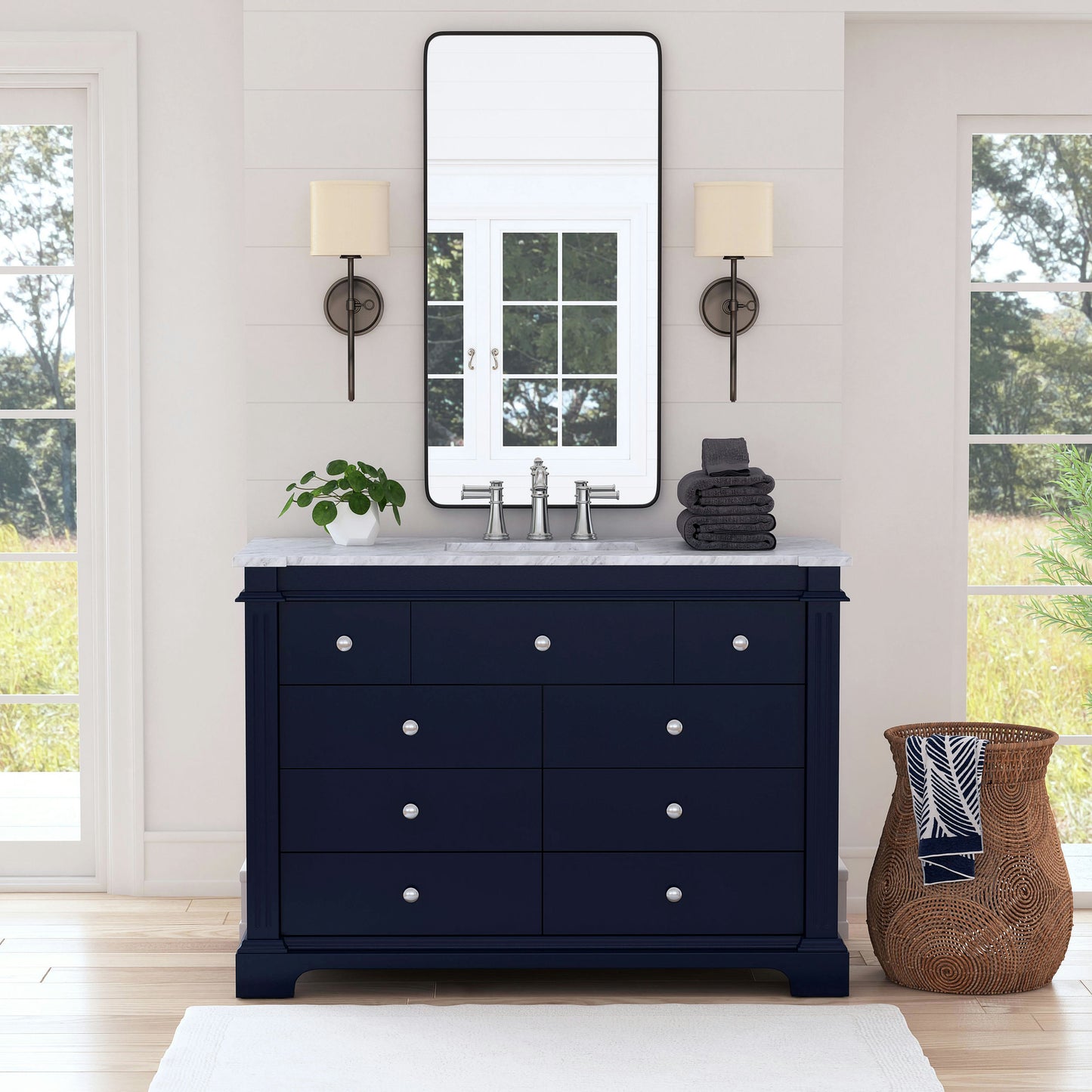 Butler Specialty Company, Harley 48" Single Bathroom Vanity Set, Navy Blue