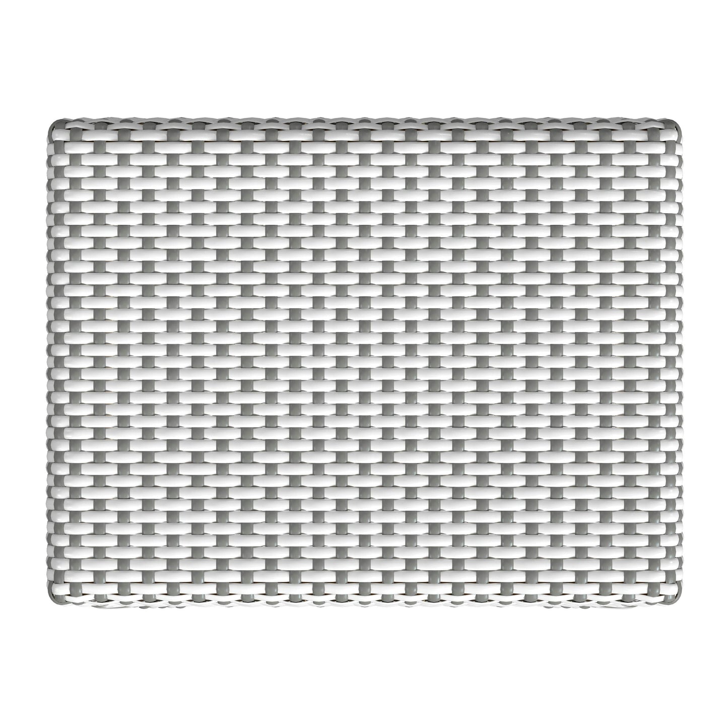 Robias Rectangular Rattan 30" Bar Stool, Gray and White Dot