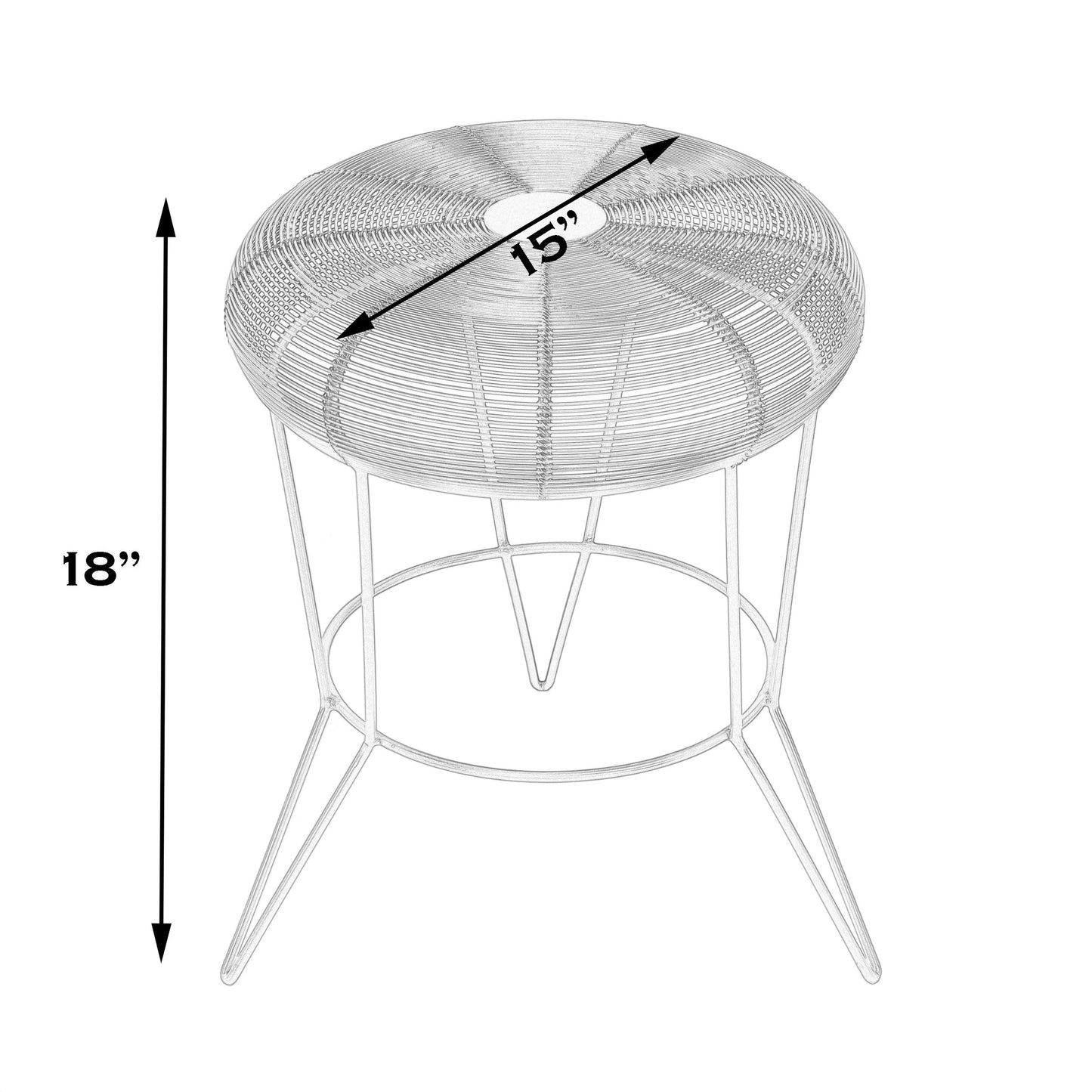 Butler Specialty Company, Allen Decorative Wire Accent Table, Silver