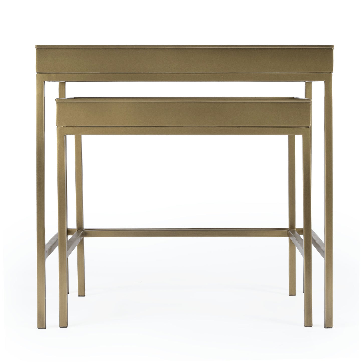 Butler Specialty Company, Lenny 2 Piece Glass Nesting Tables, Gold