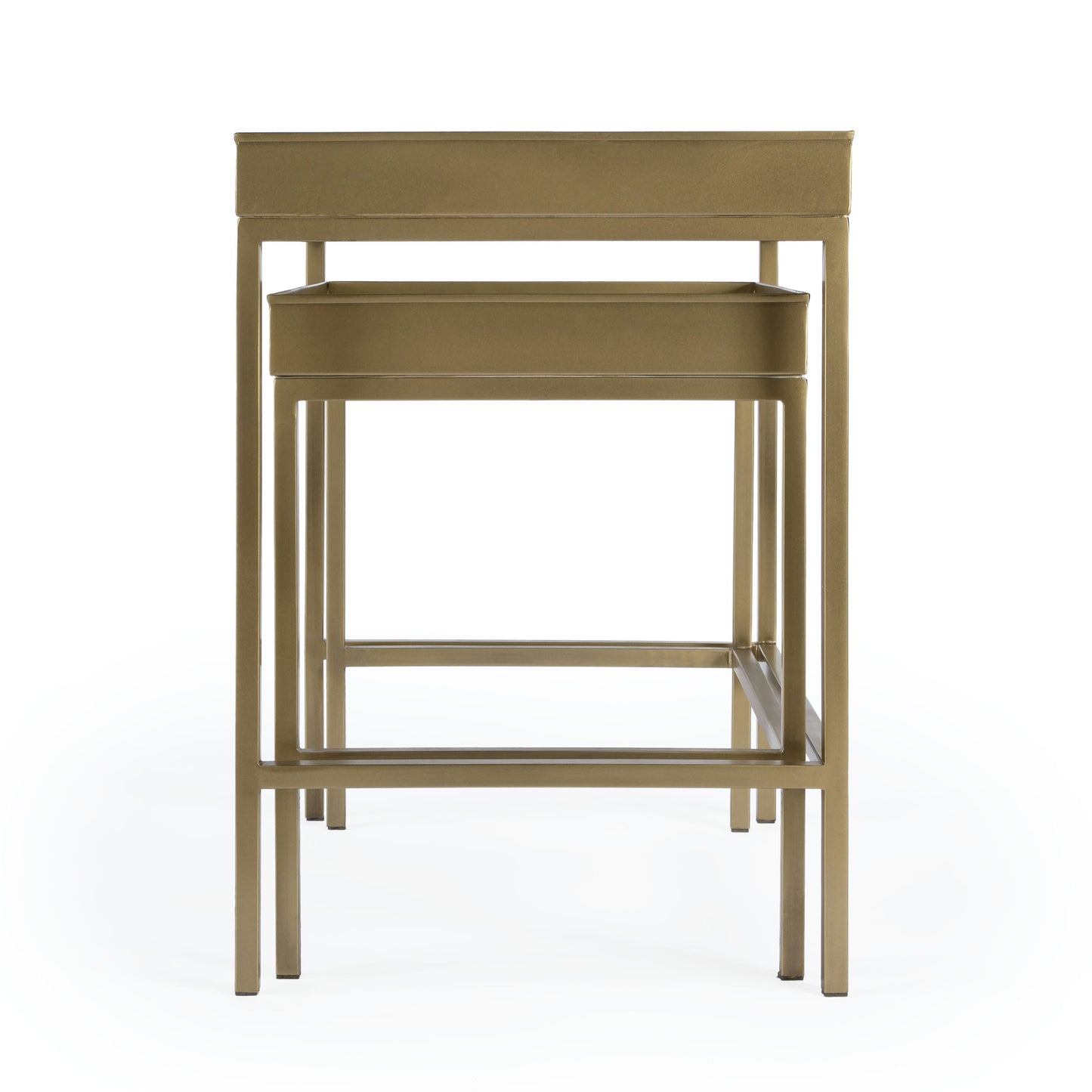 Butler Specialty Company, Lenny 2 Piece Glass Nesting Tables, Gold