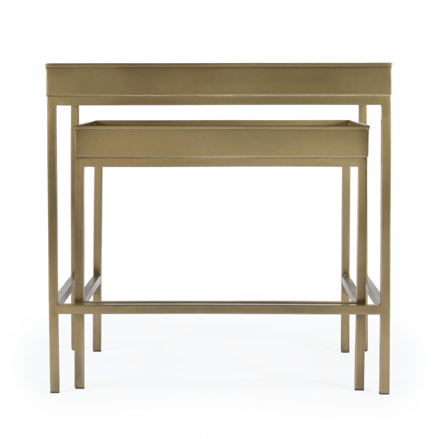 Butler Specialty Company, Lenny 2 Piece Glass Nesting Tables, Gold