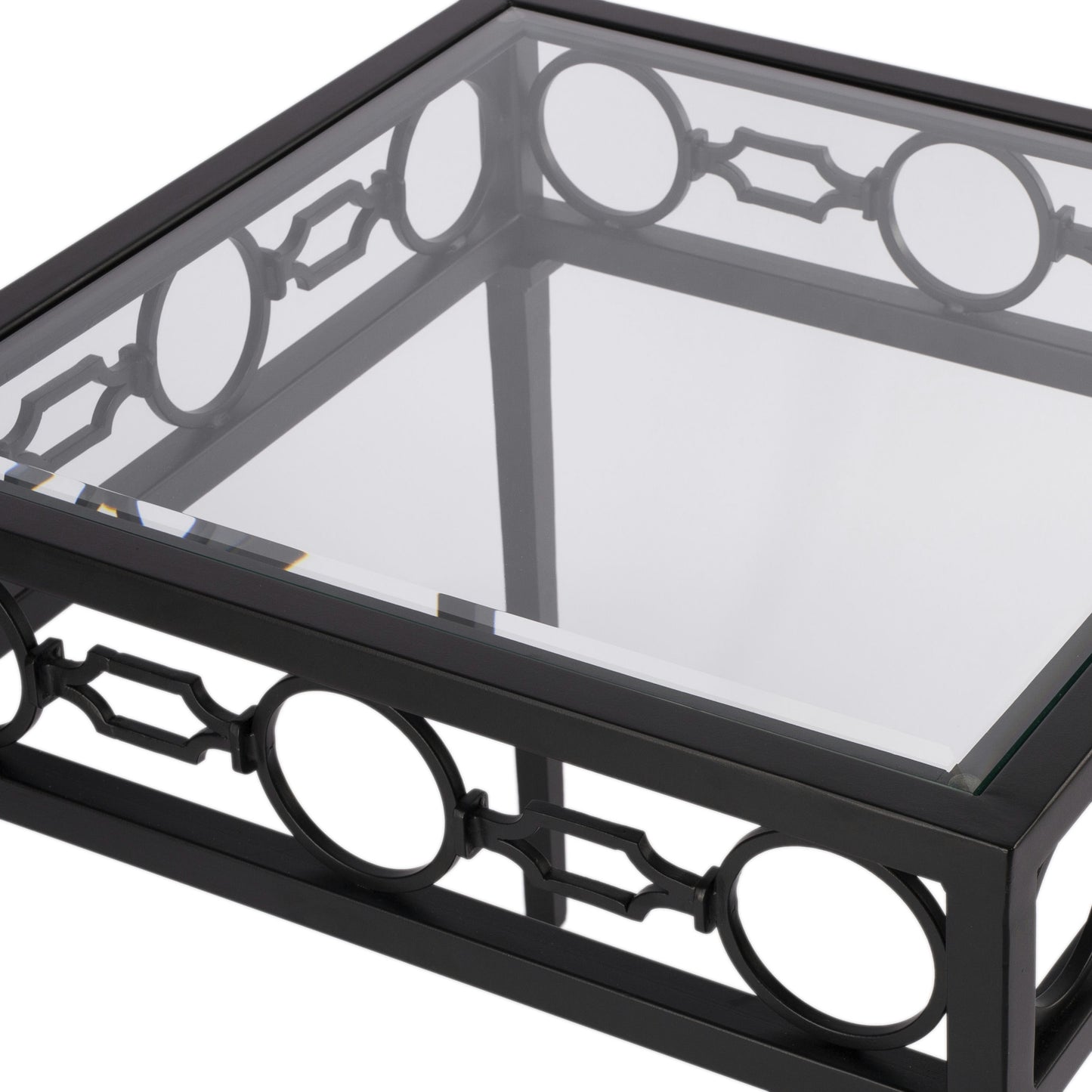Butler Specialty Company, Southport Iron Upholstered Outdoor End Table, Black