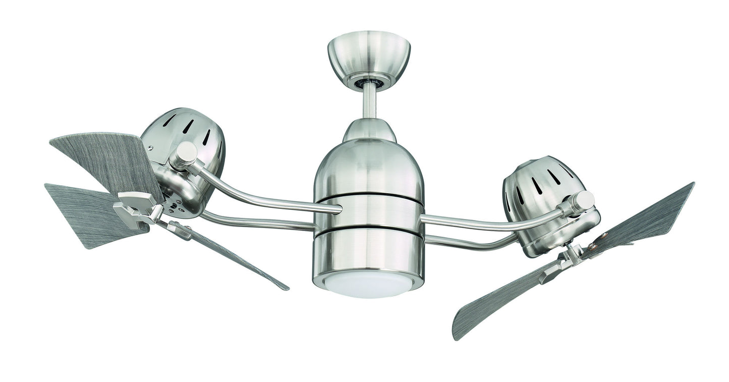 Bellows Duo 50" Fan - Brushed Polished Nickel