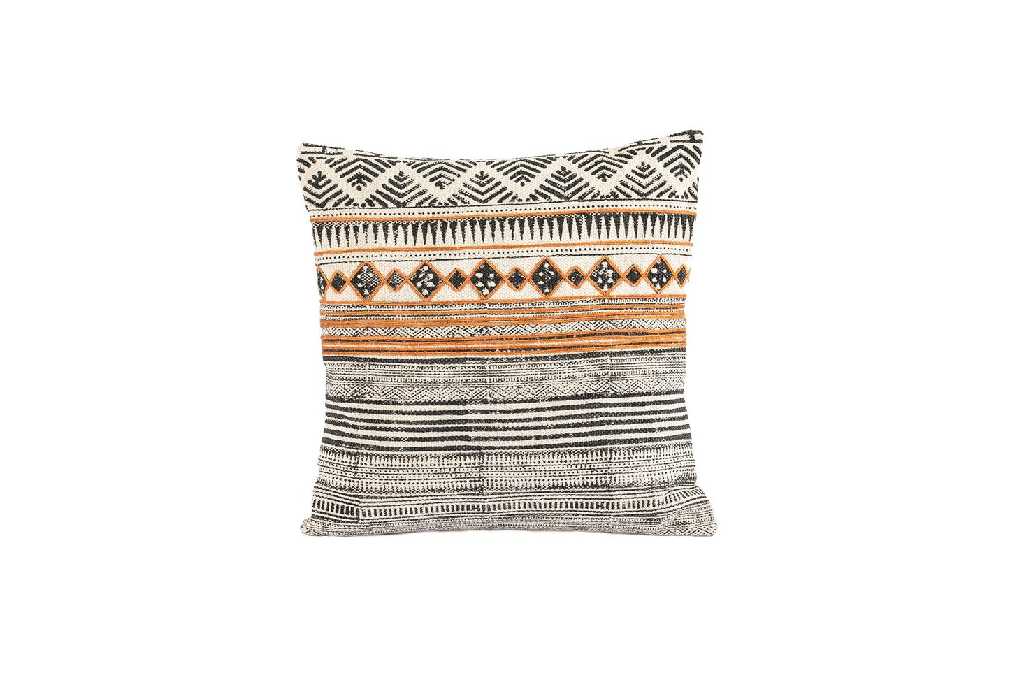 Cushion Cotton RINA w/ Orange Embroidery 20X20"