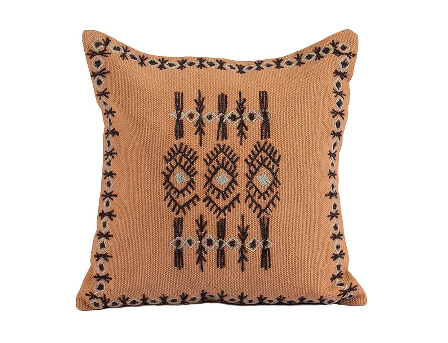 Cushion Cotton GIVA Square w/ Embroidery 20x20"