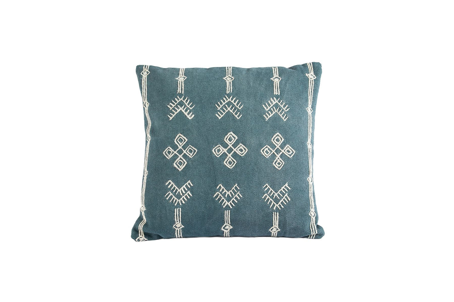 Cushion Cotton ARYA Blue Square 20x20"