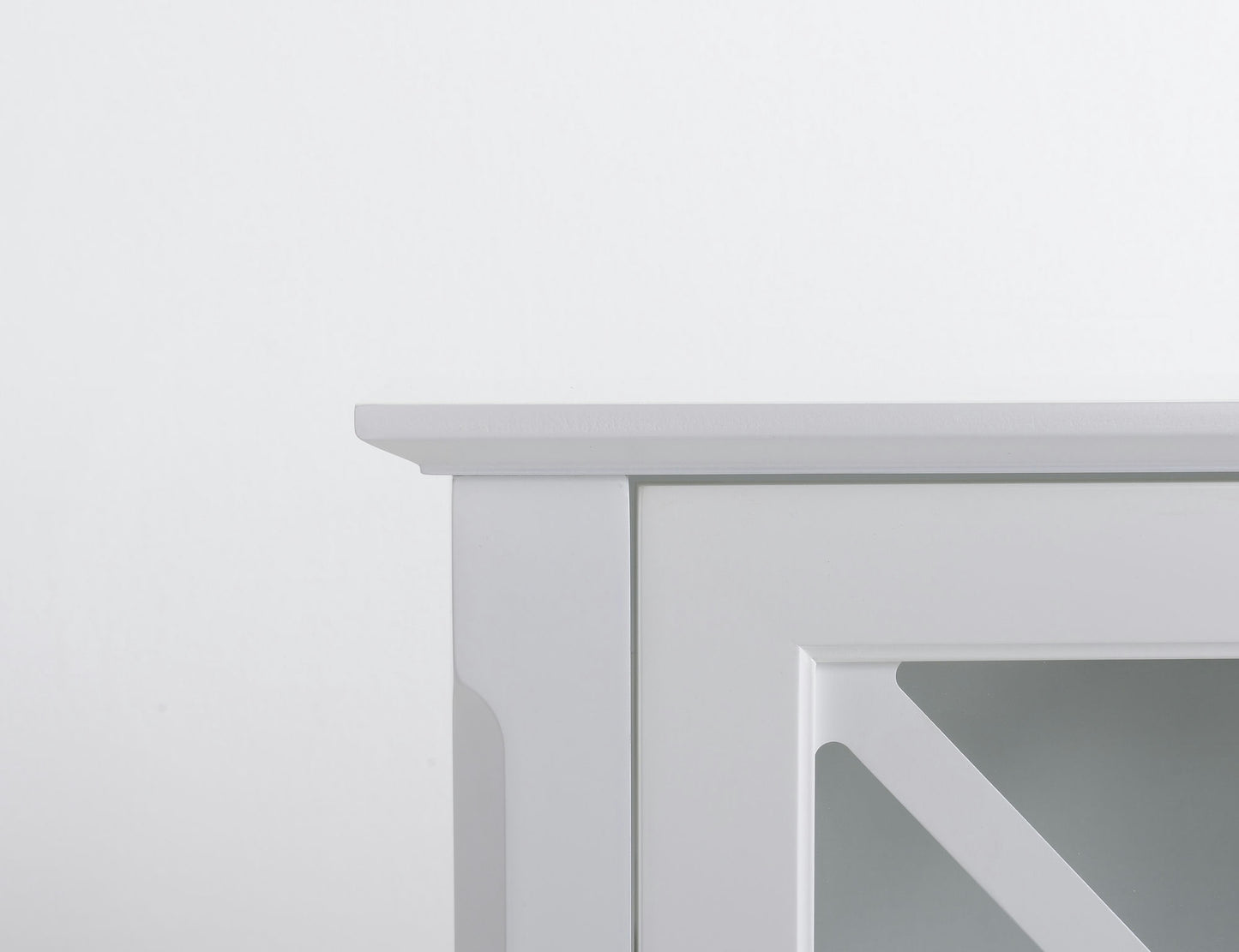 Savannah White Accent Side Table With Cabinet