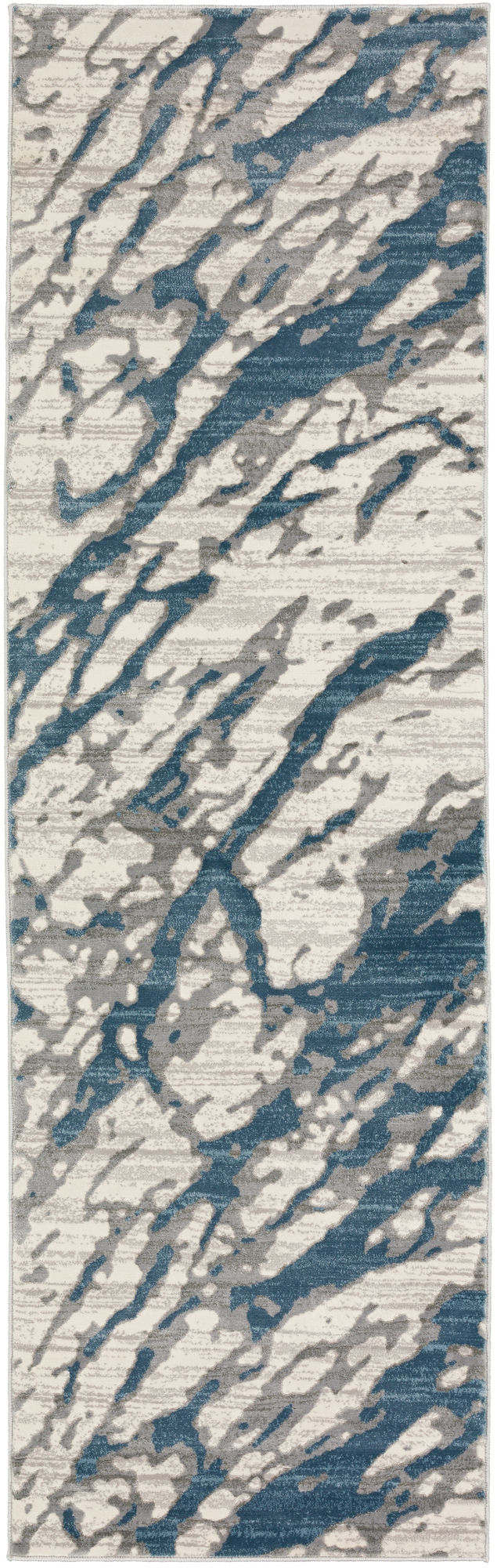 Cascina CC3 Indigo 2'3" x 7'5" Runner Rug