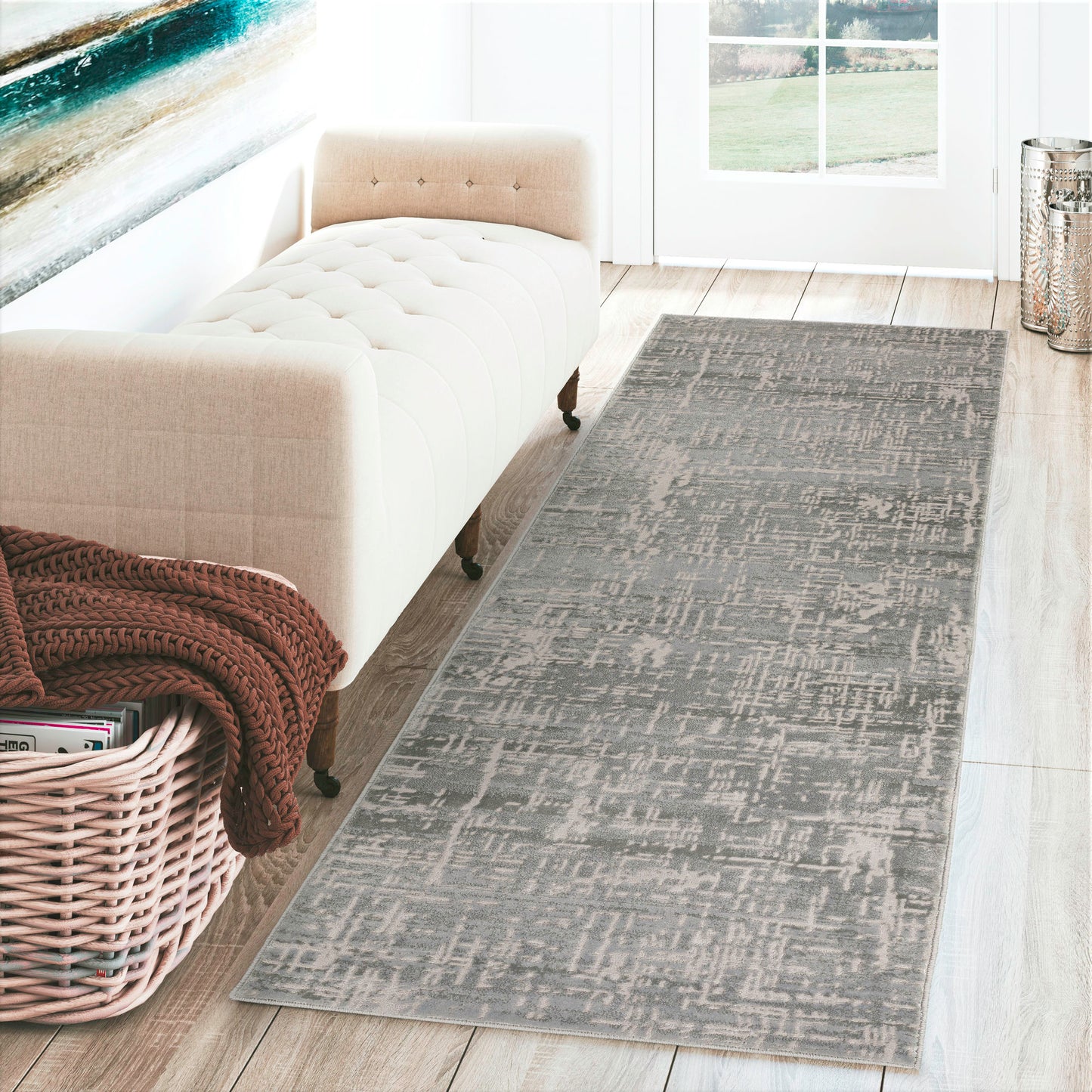 Cascina CC5 Graphite 2'3" x 7'5" Runner Rug