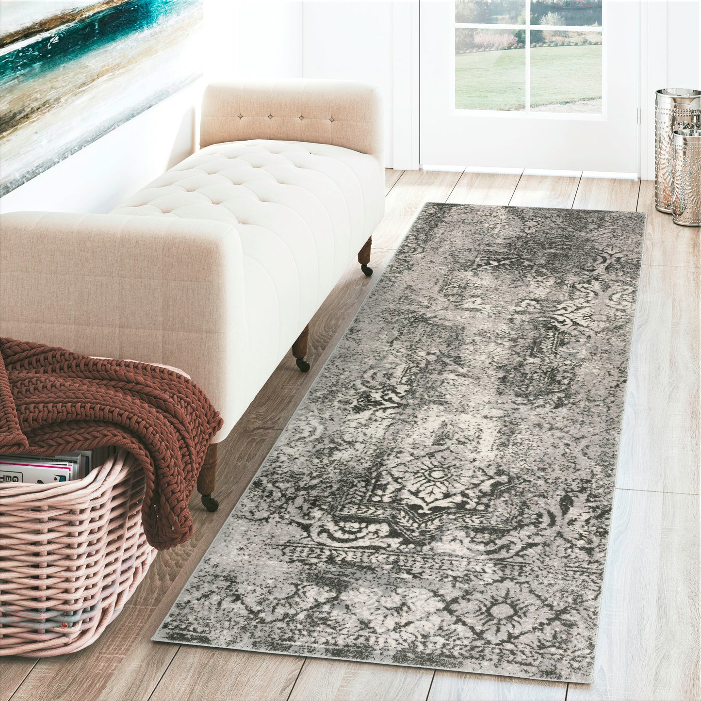 Cascina CC7 Carbon 2'3" x 7'5" Runner Rug