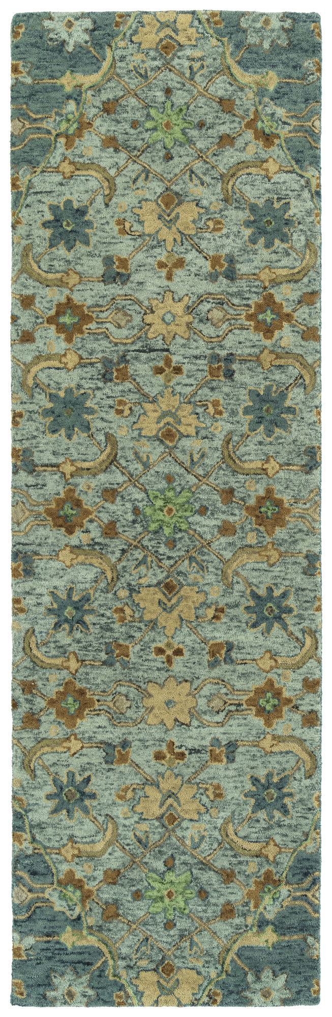 Kaleen Chancellor Collection Light Light Blue Runner 2'6" x 8'