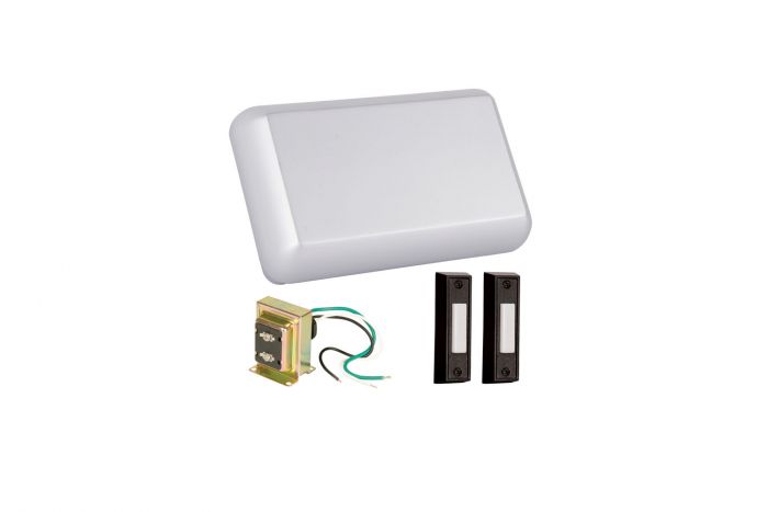 Kit with 1 transformer, 1 chime, 2 black buttons, CK1001-BN