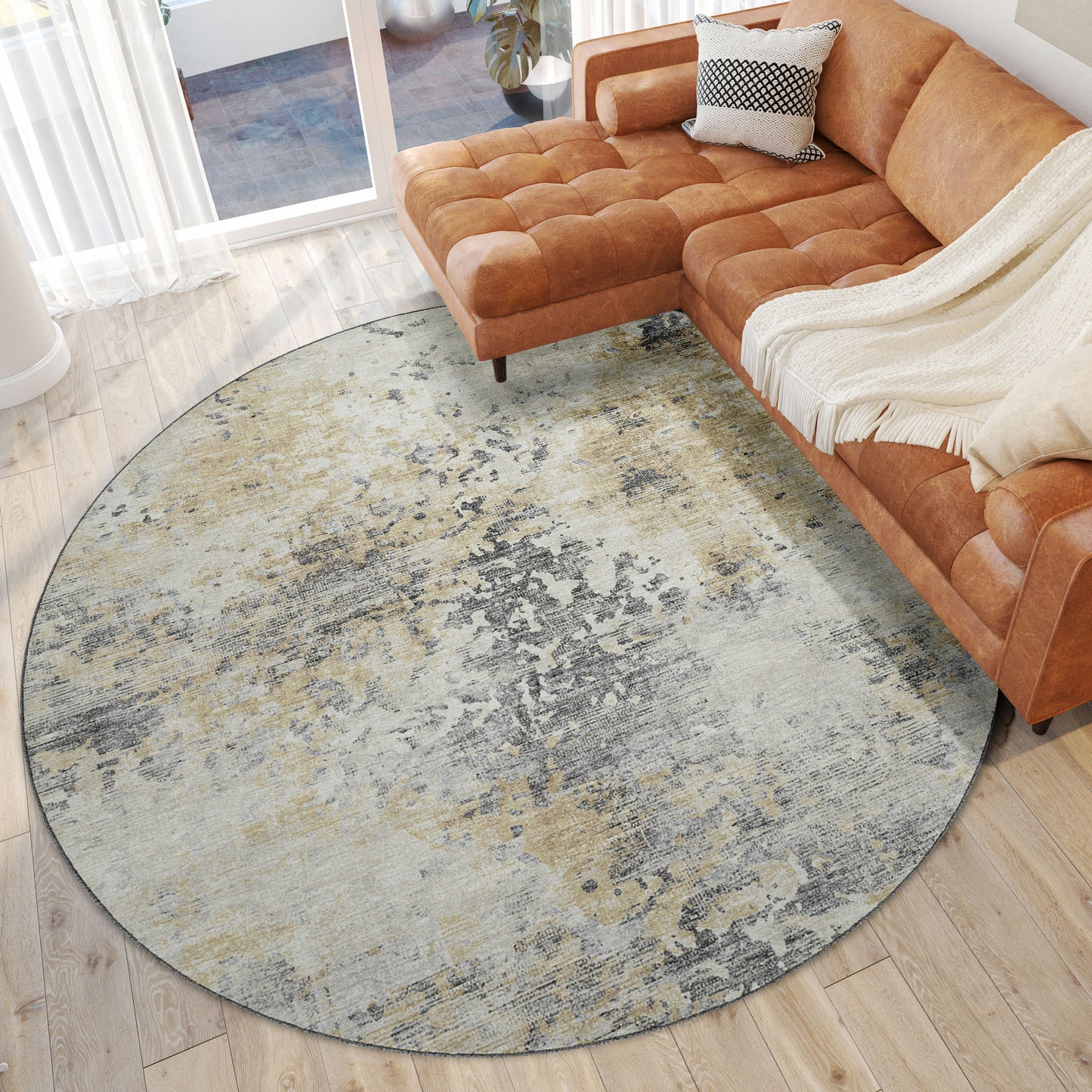 Camberly CM5 Mink 8' x 8' Round Rug