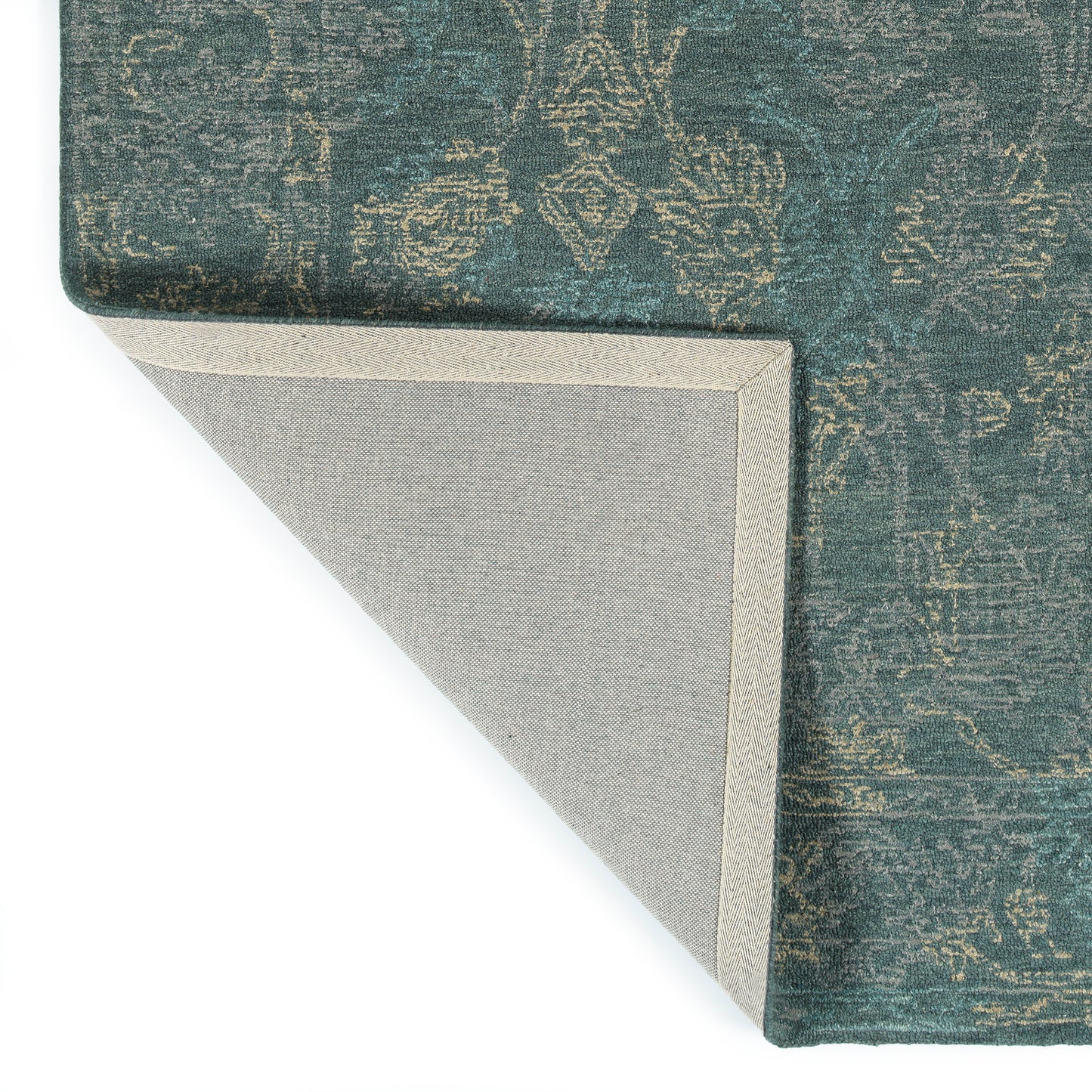 Kaleen Courvert Collection Dark Pewter Green Area Rug 9' x 13'