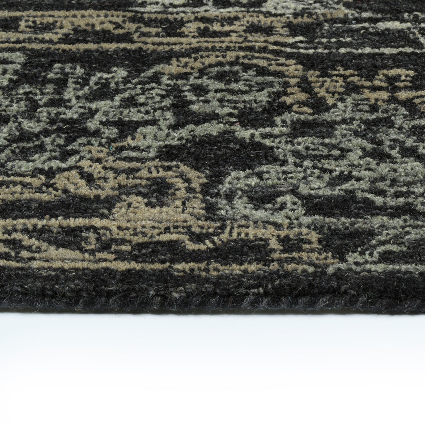 Kaleen Courvert Collection Dark Charcoal Throw Rug 3' x 5'