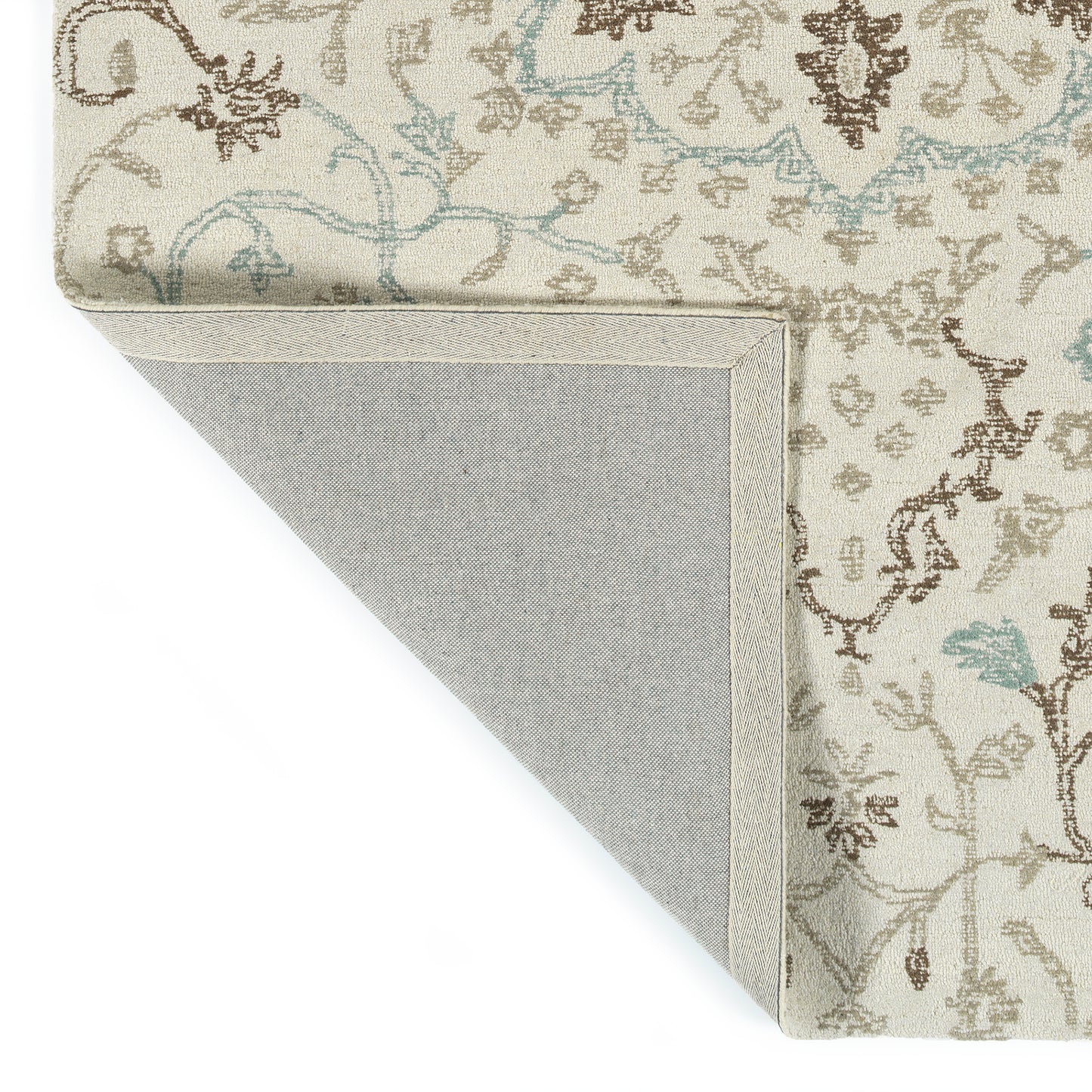 Kaleen Courvert Collection Ivory Brown Throw Rug 3' x 5'