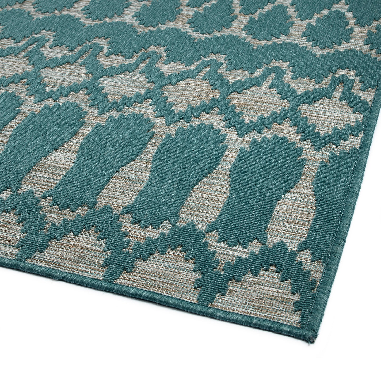 Kaleen Cove Collection COV03-91 Teal Area Rug 7'10" x 10'
