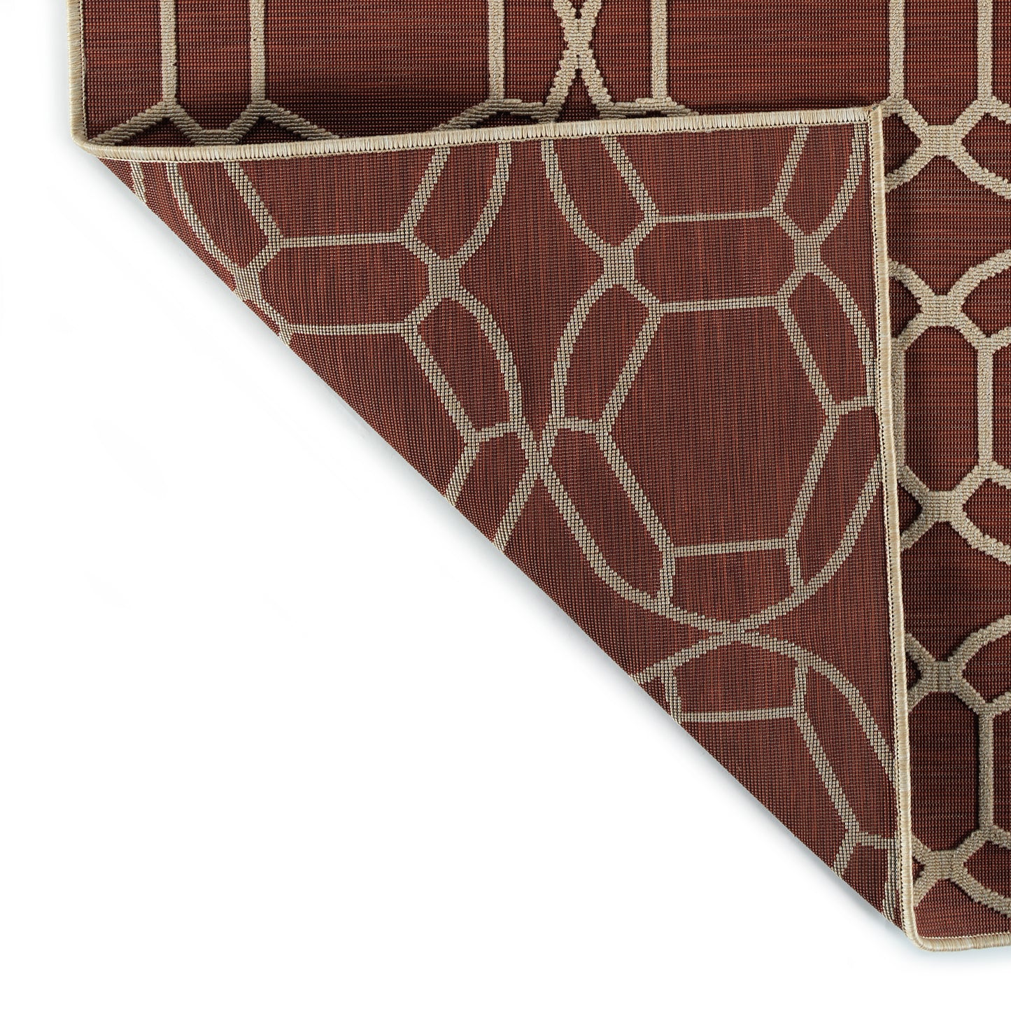 Kaleen Cove Collection Dark Red Area Rug 5'3" x 7'6"
