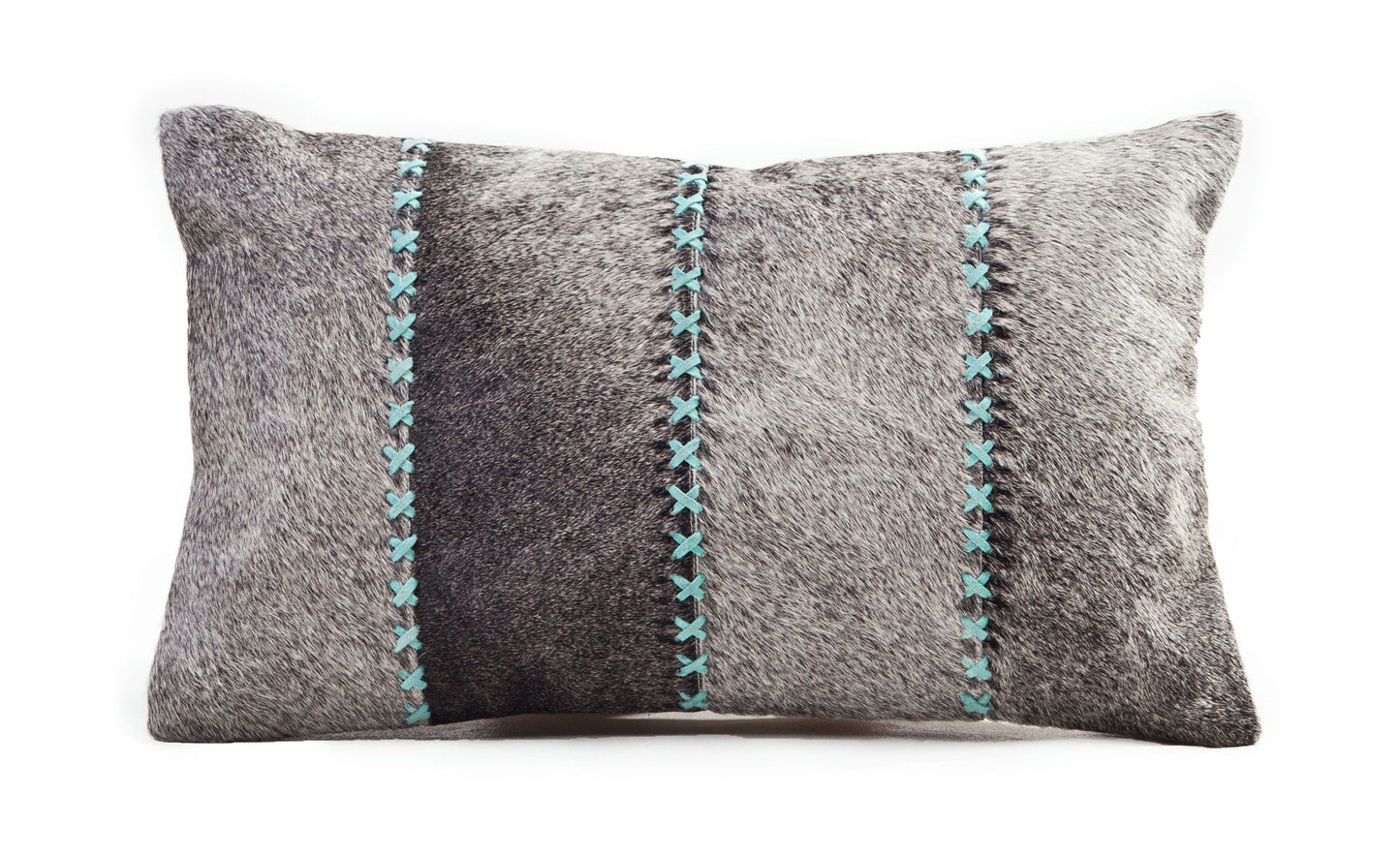 Cushion Cowhide GISELLE 12x20" Seamist