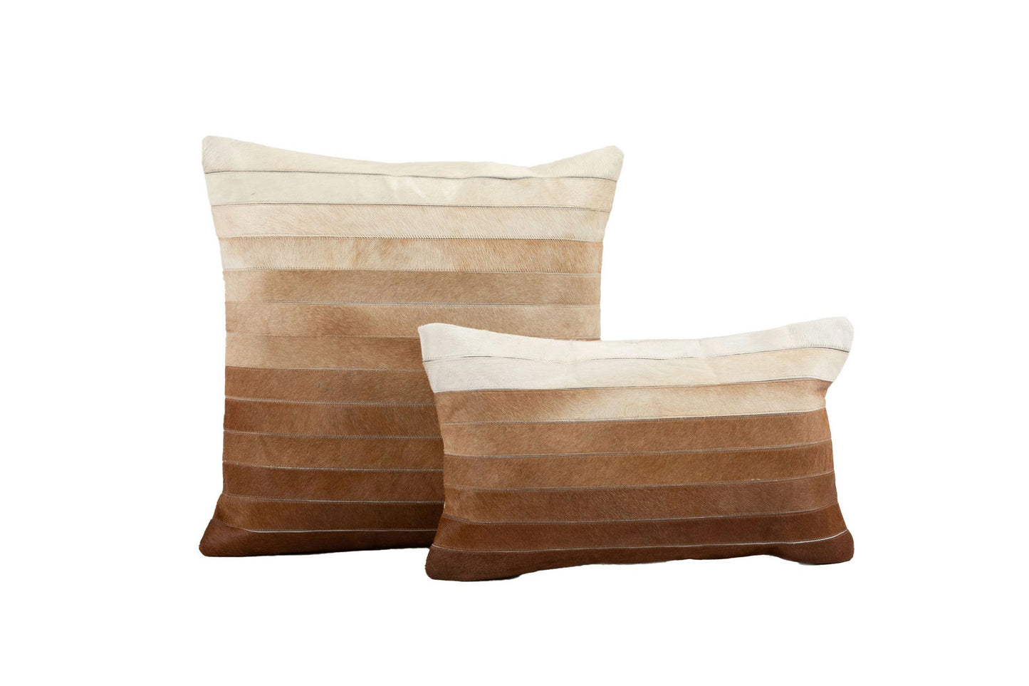 Cushion Cowhide Ombre Brown 12x20"