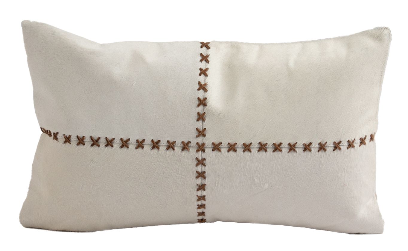 Cushion Cowhide GISELLE 12X20 Brown