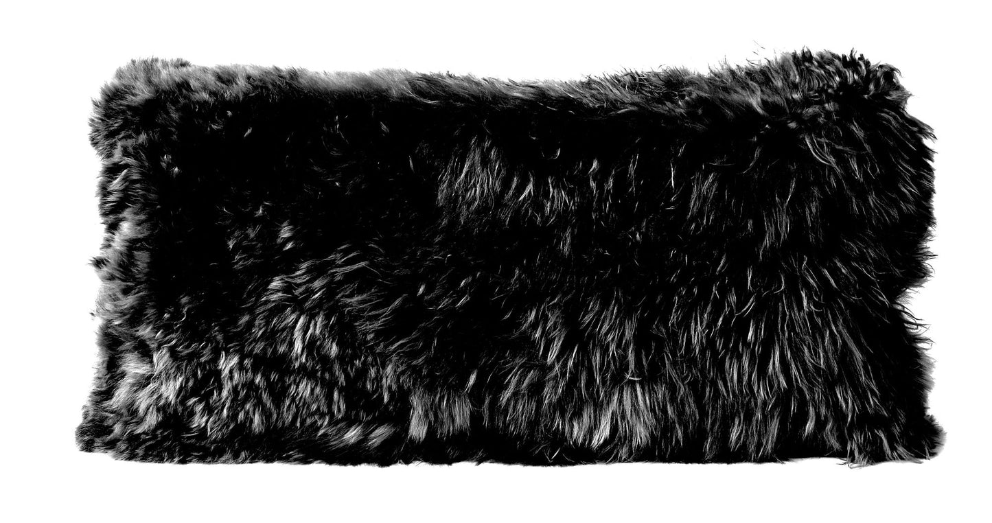 Cushion Alpaca 11x22" BLACK
