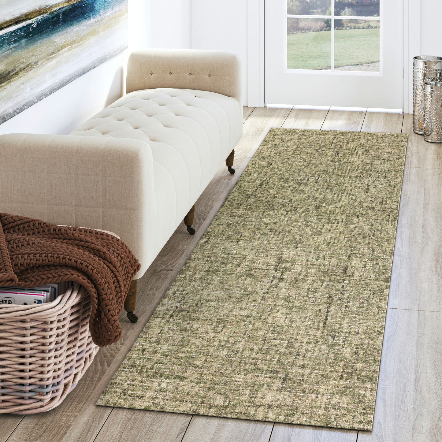 Calisa CS5 Basil 2'3" x 7'6" Runner Rug