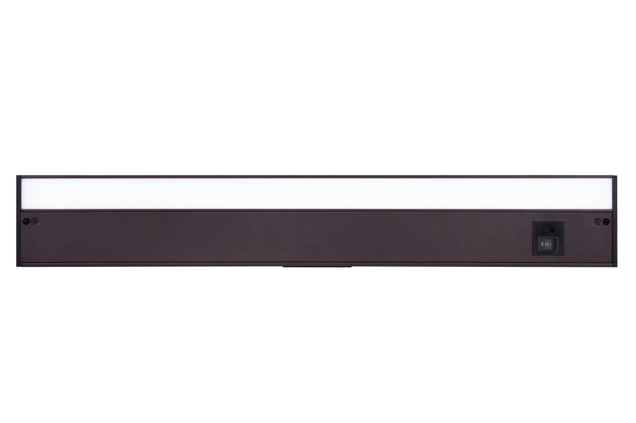 Undercabinet 3-in-1 Color Temperature Adjustable 24" LED Light Bar in Bronze