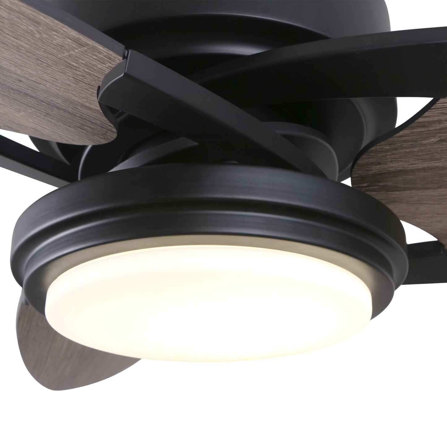 Maddox 52 Inch 3-Blade Ceiling Fan - Black/Barnwood