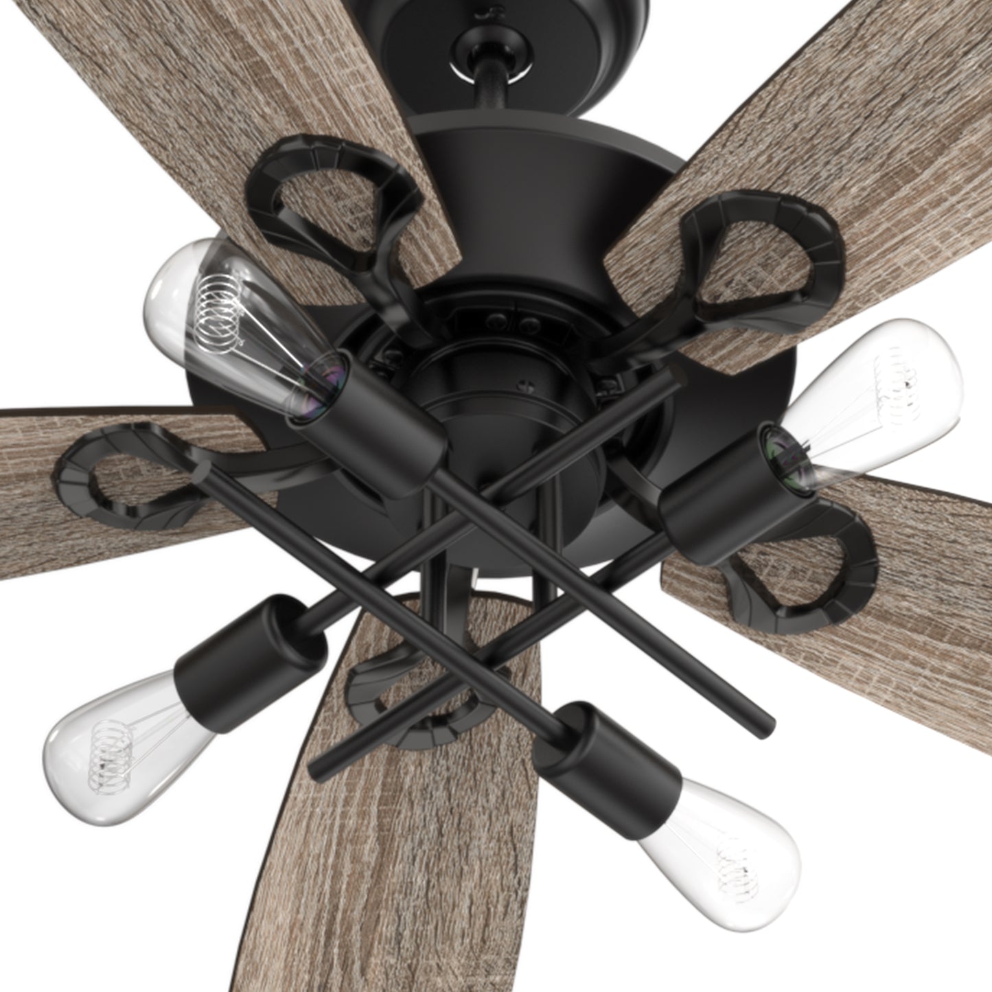 Karson 52 Inch 5-Blade Ceiling Fan - Black/Walnut & Barnwood (Reversible Blades)