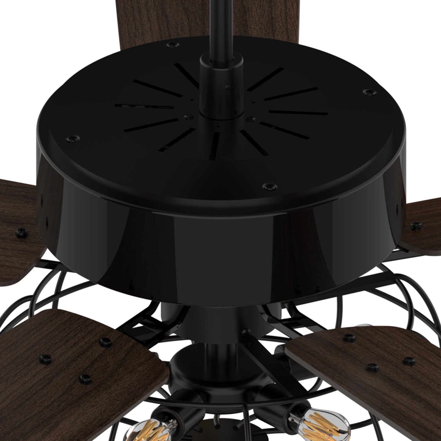 Maverick 52 Inch 5-Blade Ceiling Fan - Black/Walnut Wood