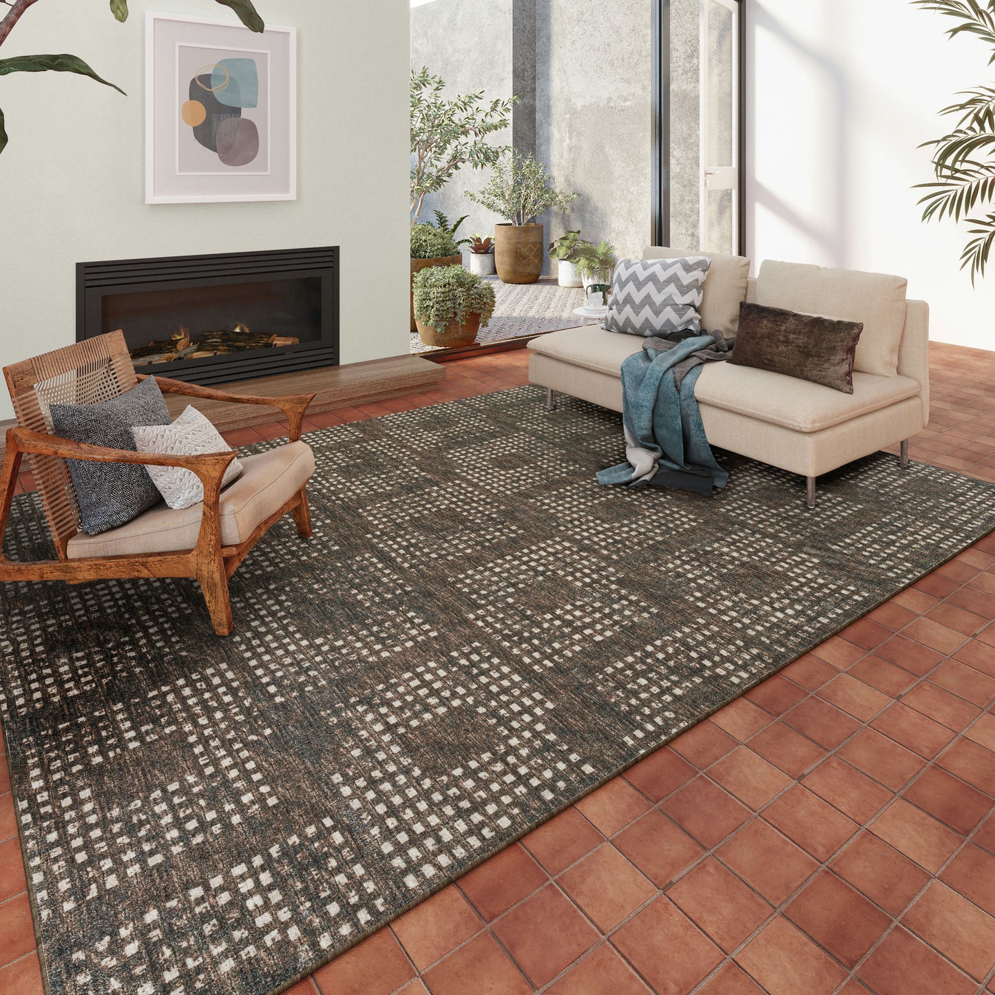 Delano DA1 Chocolate 10' x 14' Rug