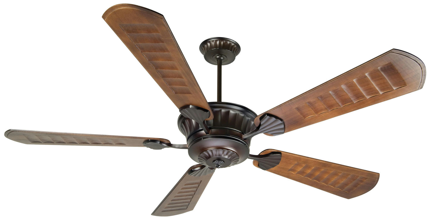 70" DC Epic In/Out Bronze Ceiling Fan w/ 5 custom blades, IDC Rem & Wall Control