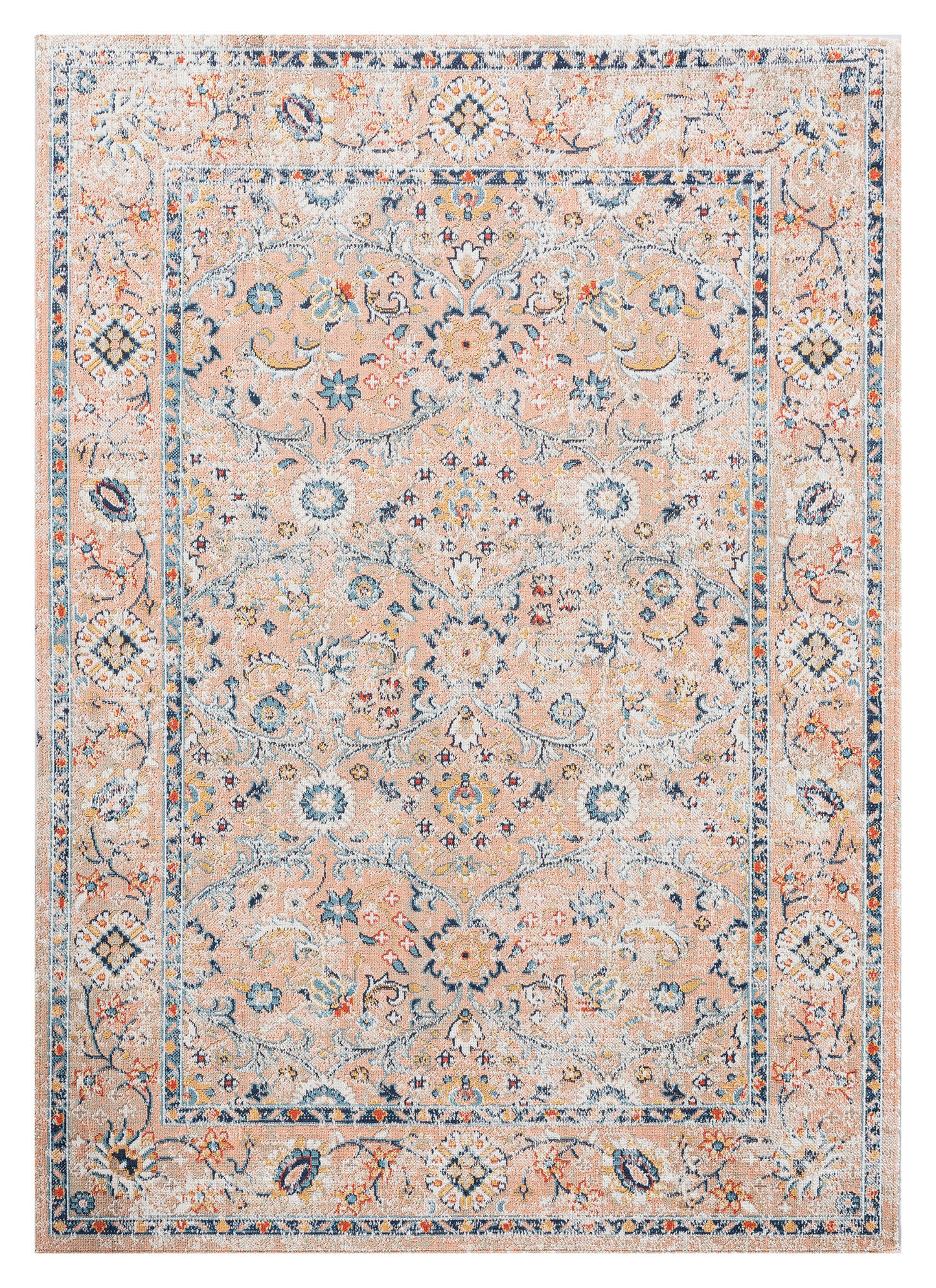 Kaleen Deya Collection Light Peach Area Rug 7'10" x 10'2"
