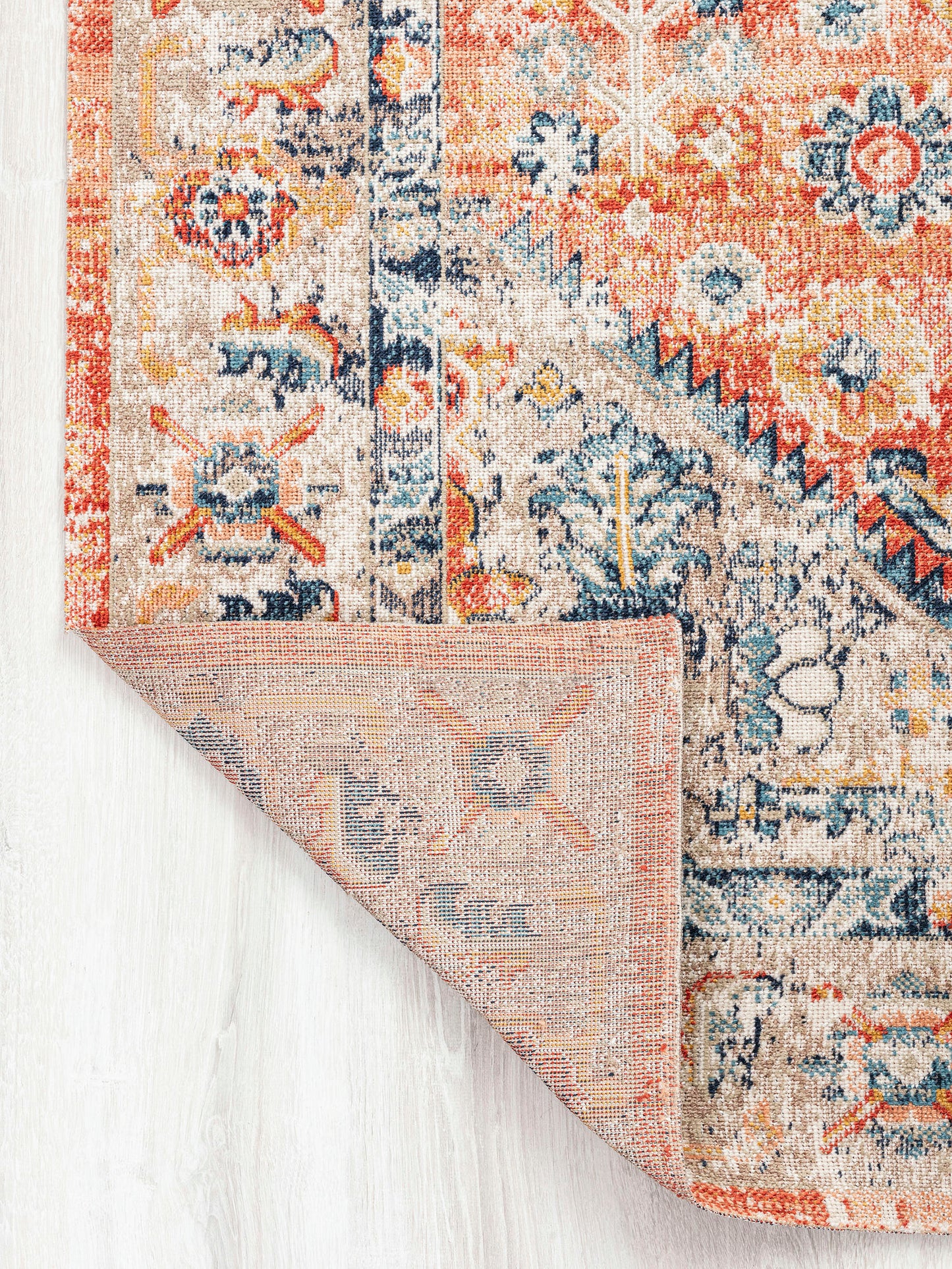 Kaleen Deya Collection Coral Navy Runner 2'7" x 8'1"
