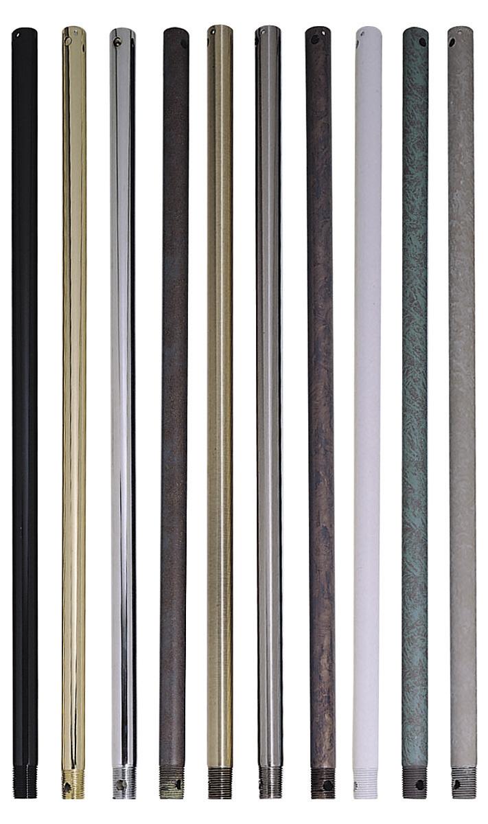 24" Downrod, Brushed Polished Nickel