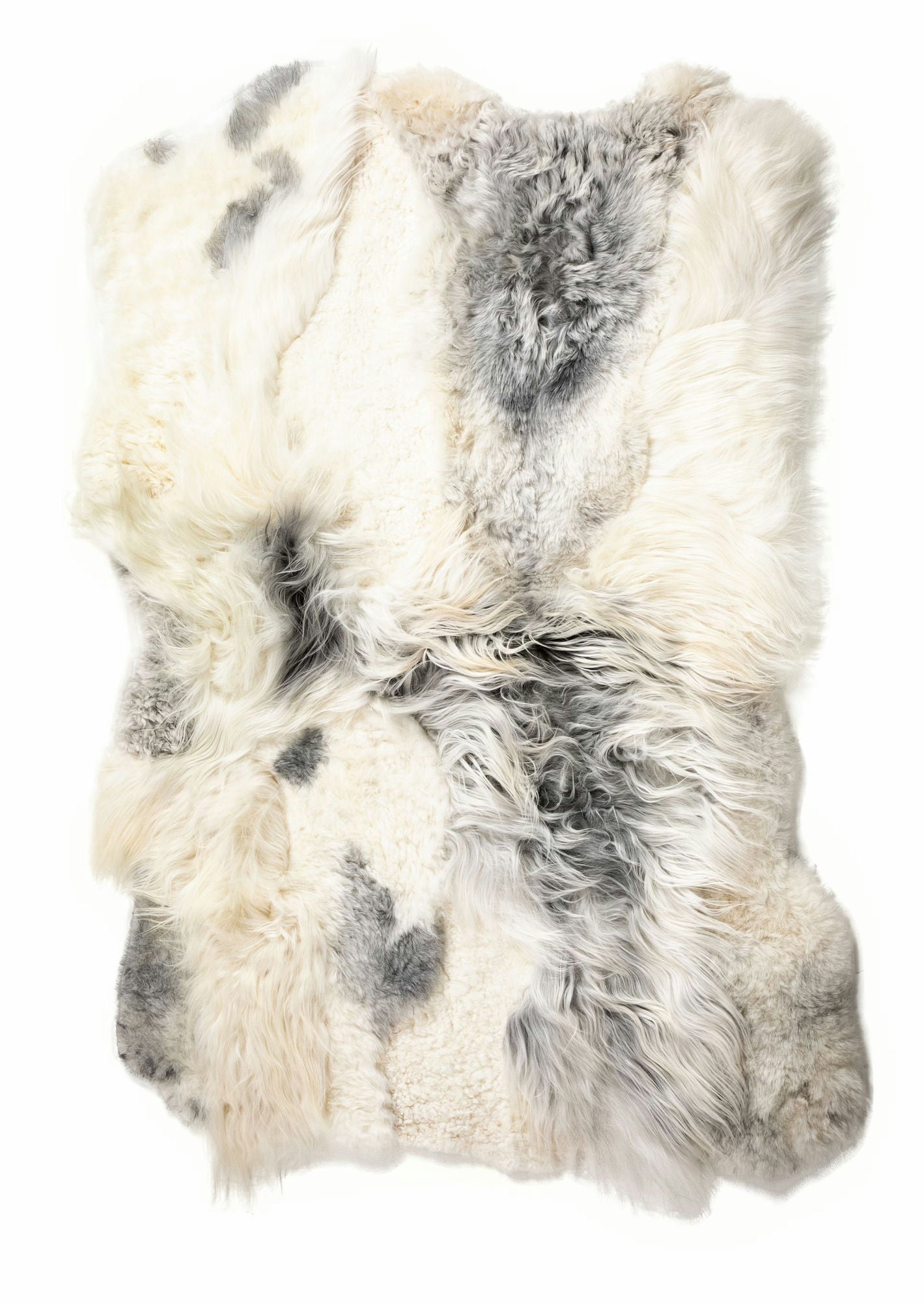 Design Rug Icelandic Mulitlayer 5x8' Grey & White